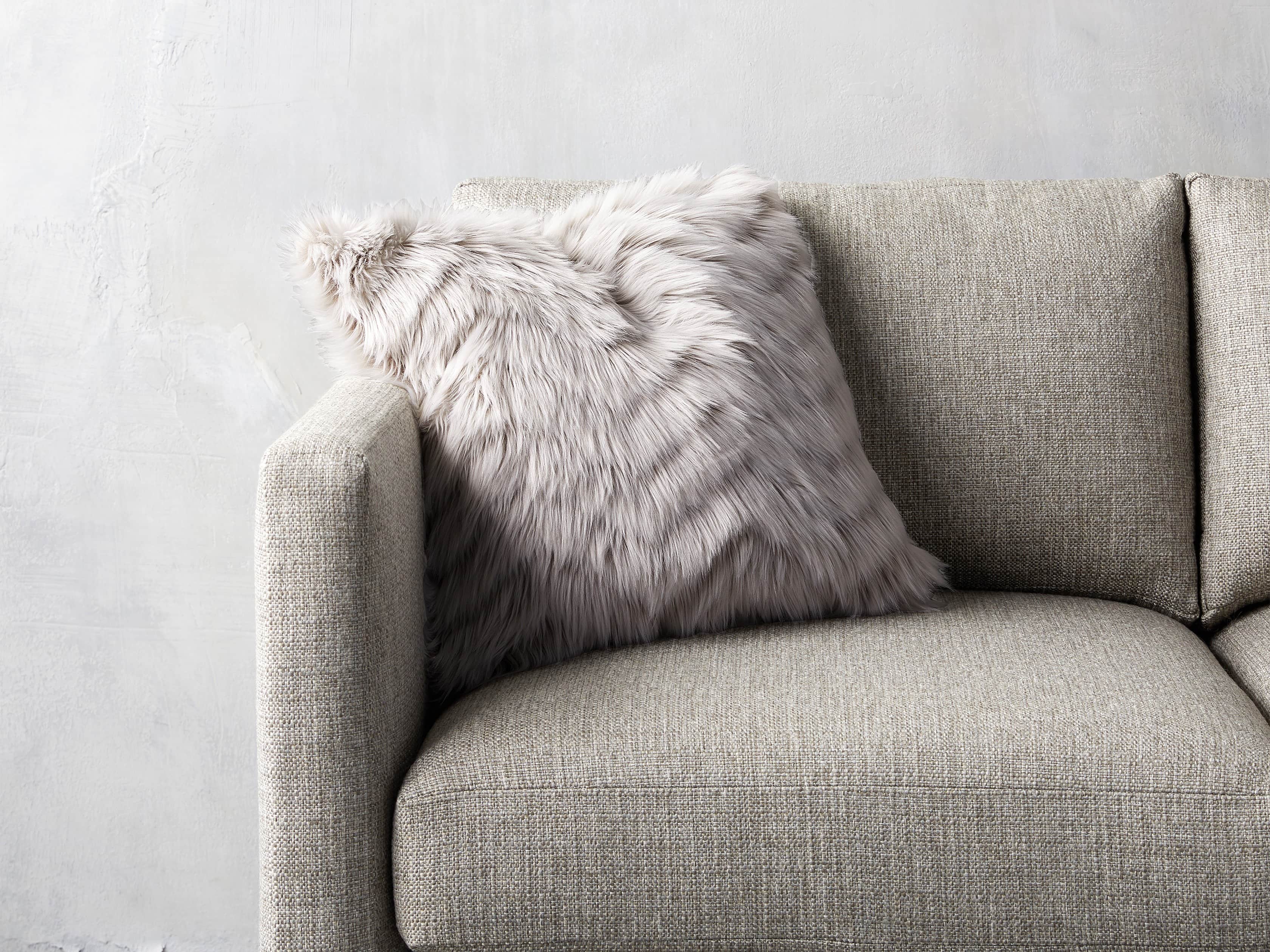 Faux Fur Chevron 25" Euro Pillow