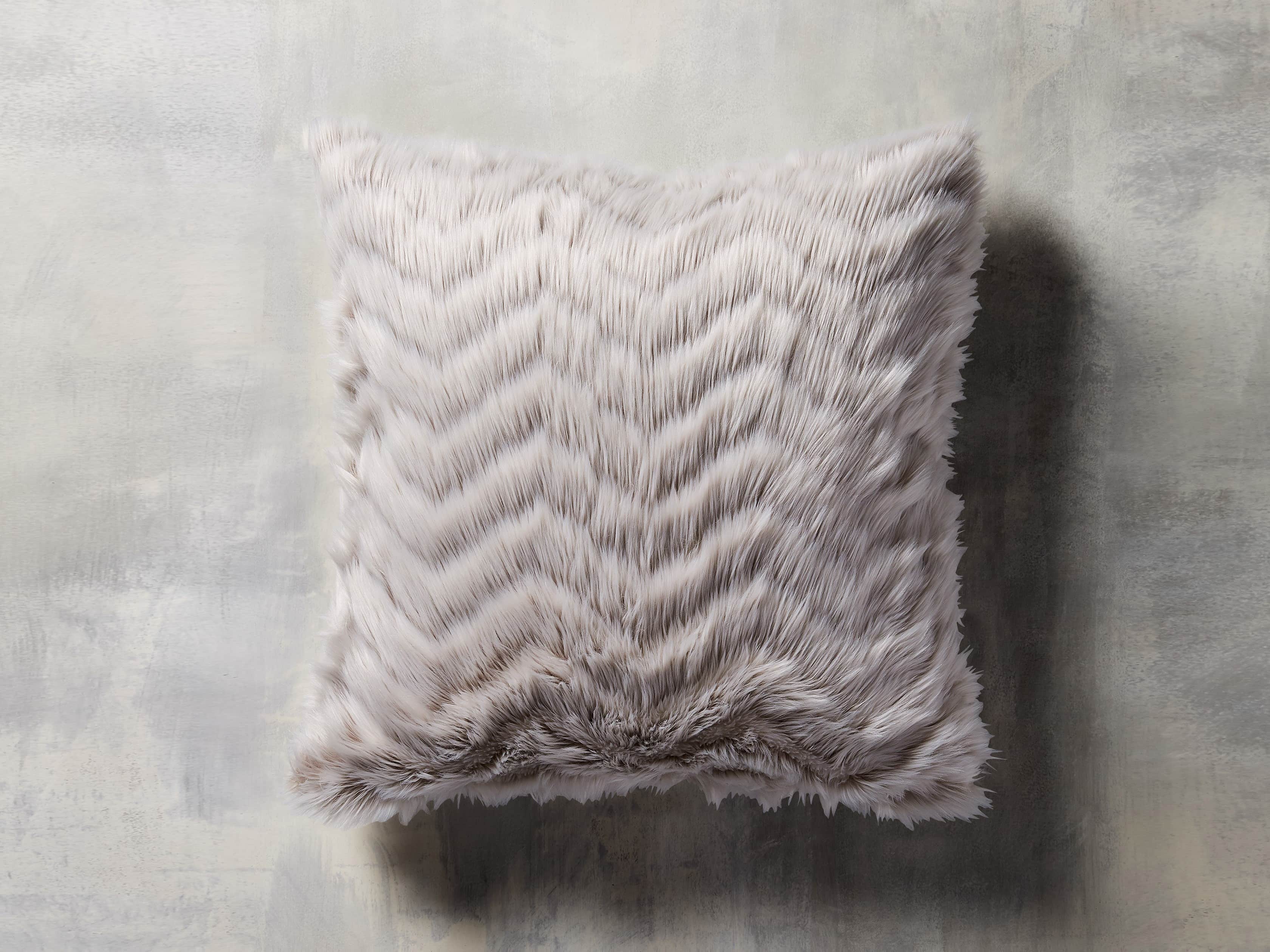 Faux Fur Chevron 25" Euro Pillow