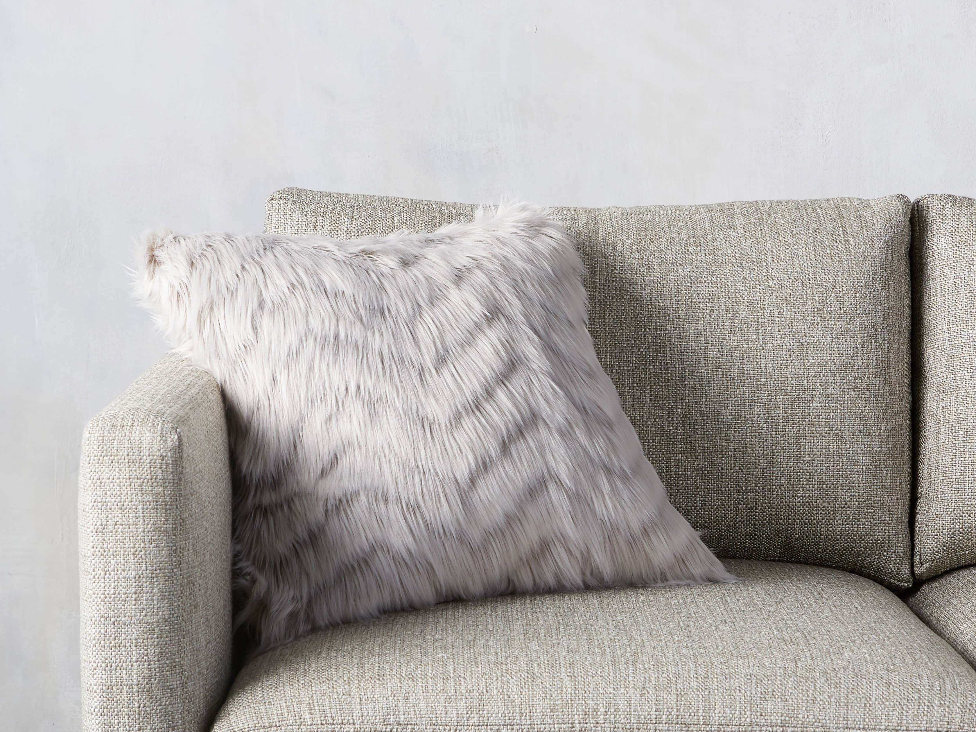 Faux Fur Chevron 19" Pillow