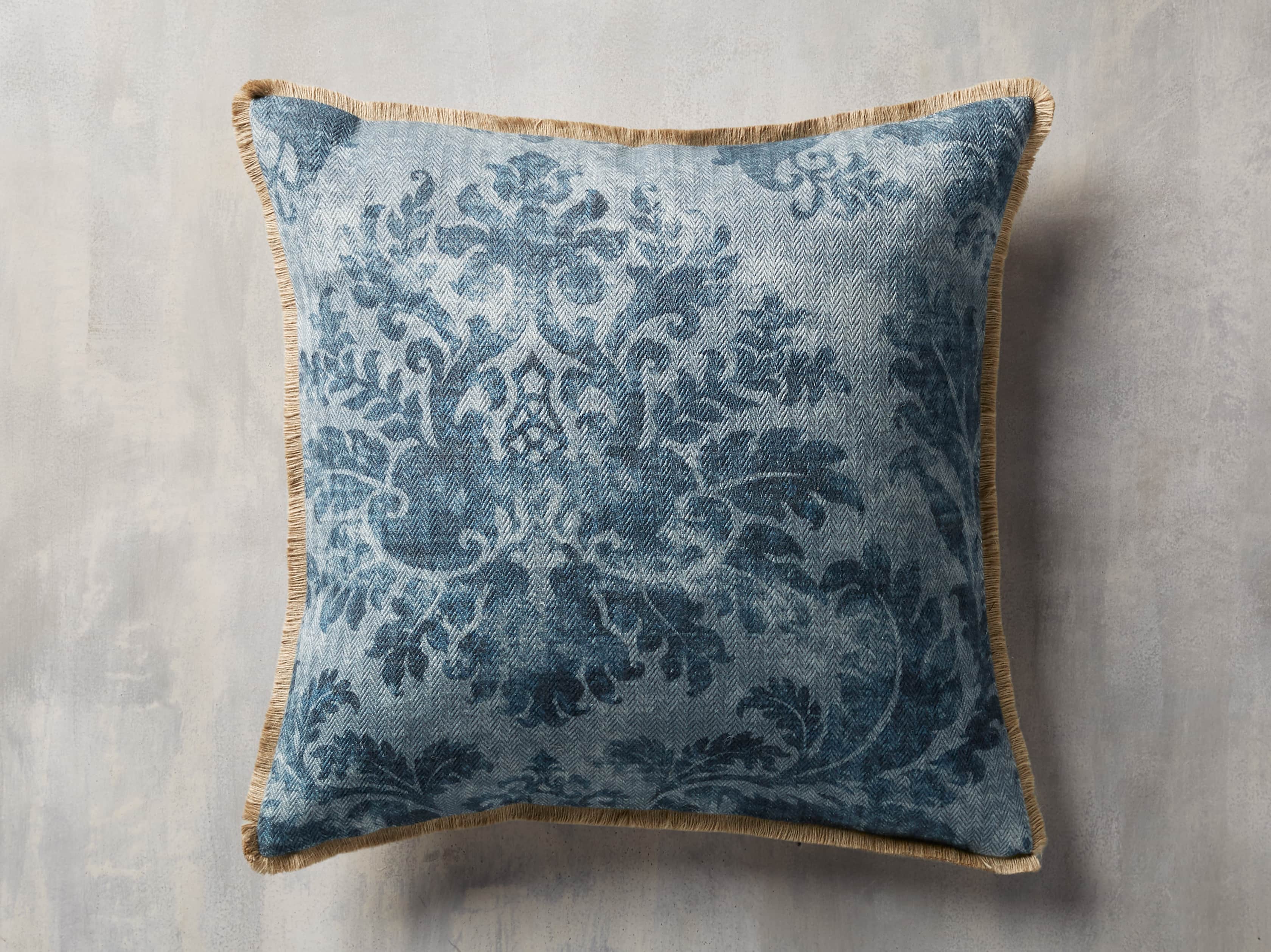 FRANCESCA SQUARE PILLOW COVER IN BLUE, slide 1 of 4