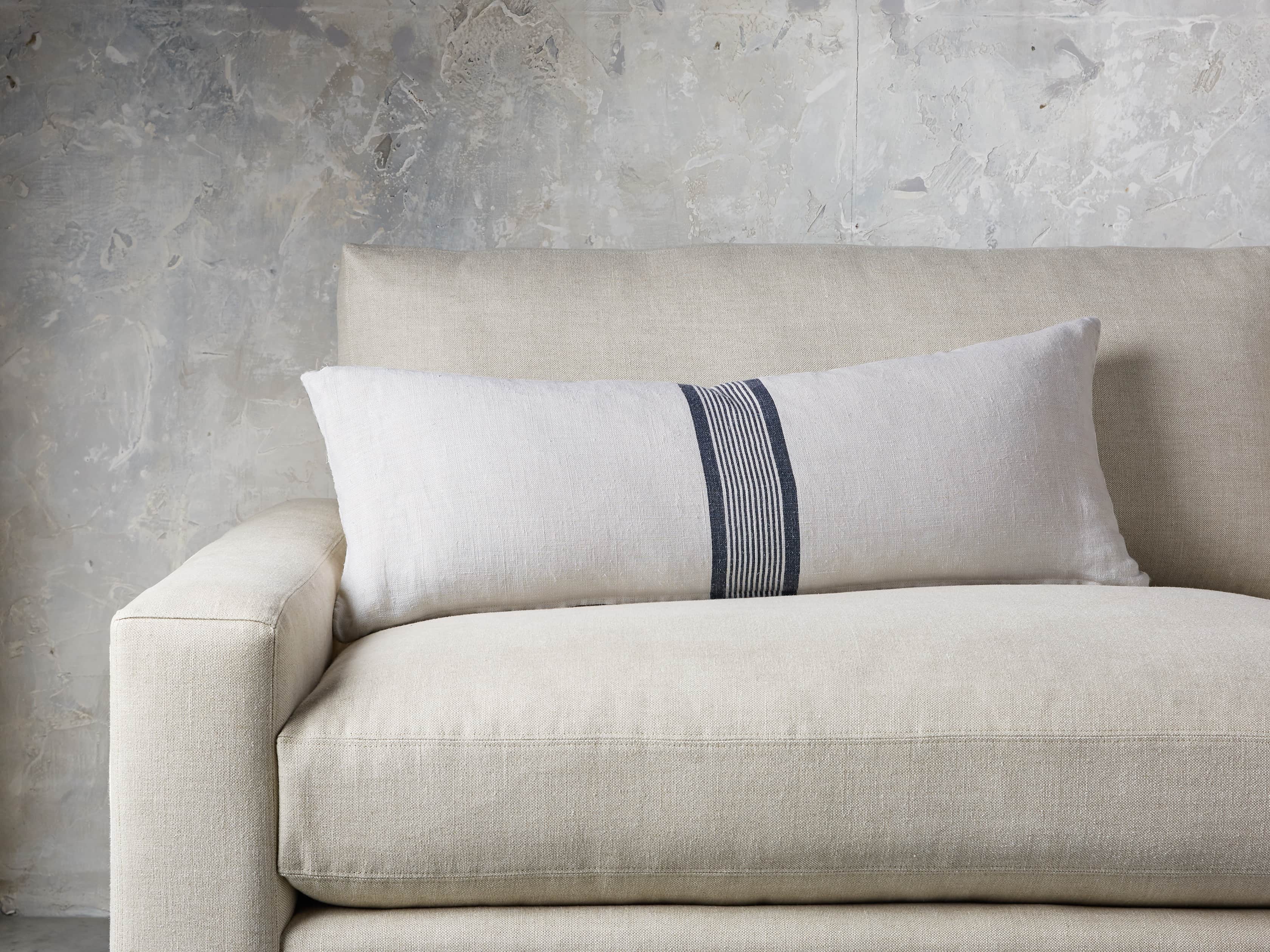 Striped linen Lumbar Pillow