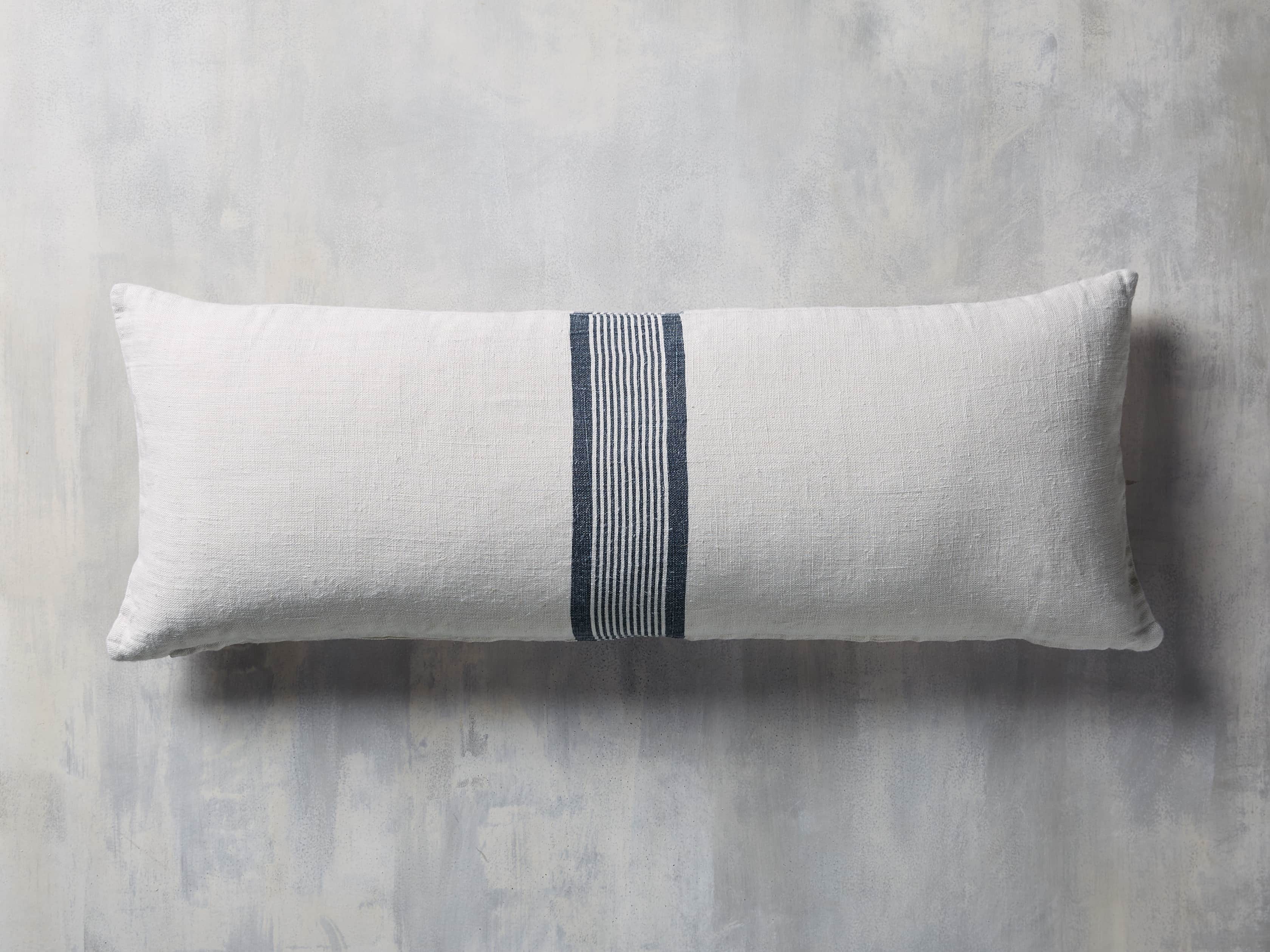 Striped linen Lumbar Pillow