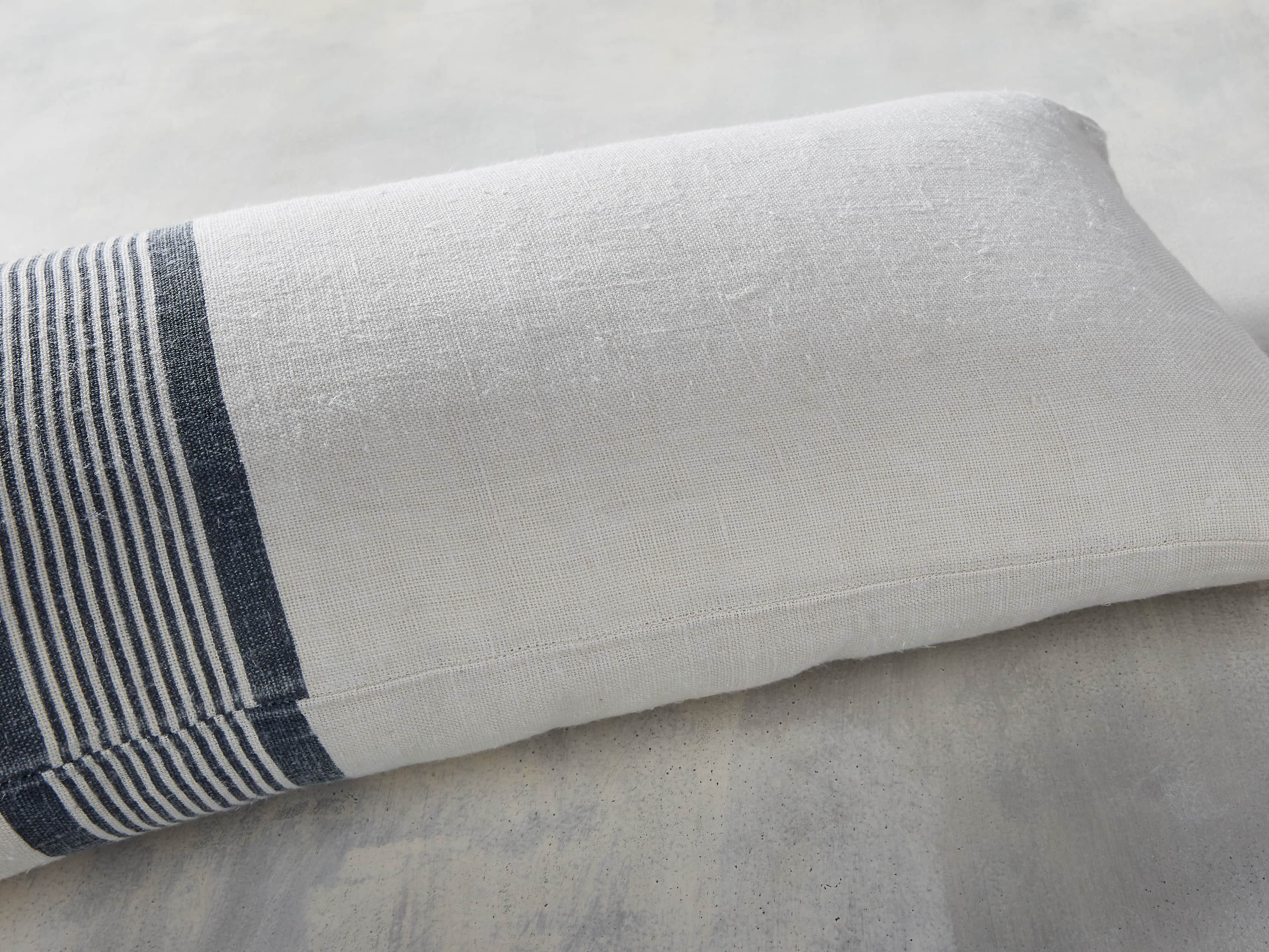 Striped linen Lumbar Pillow