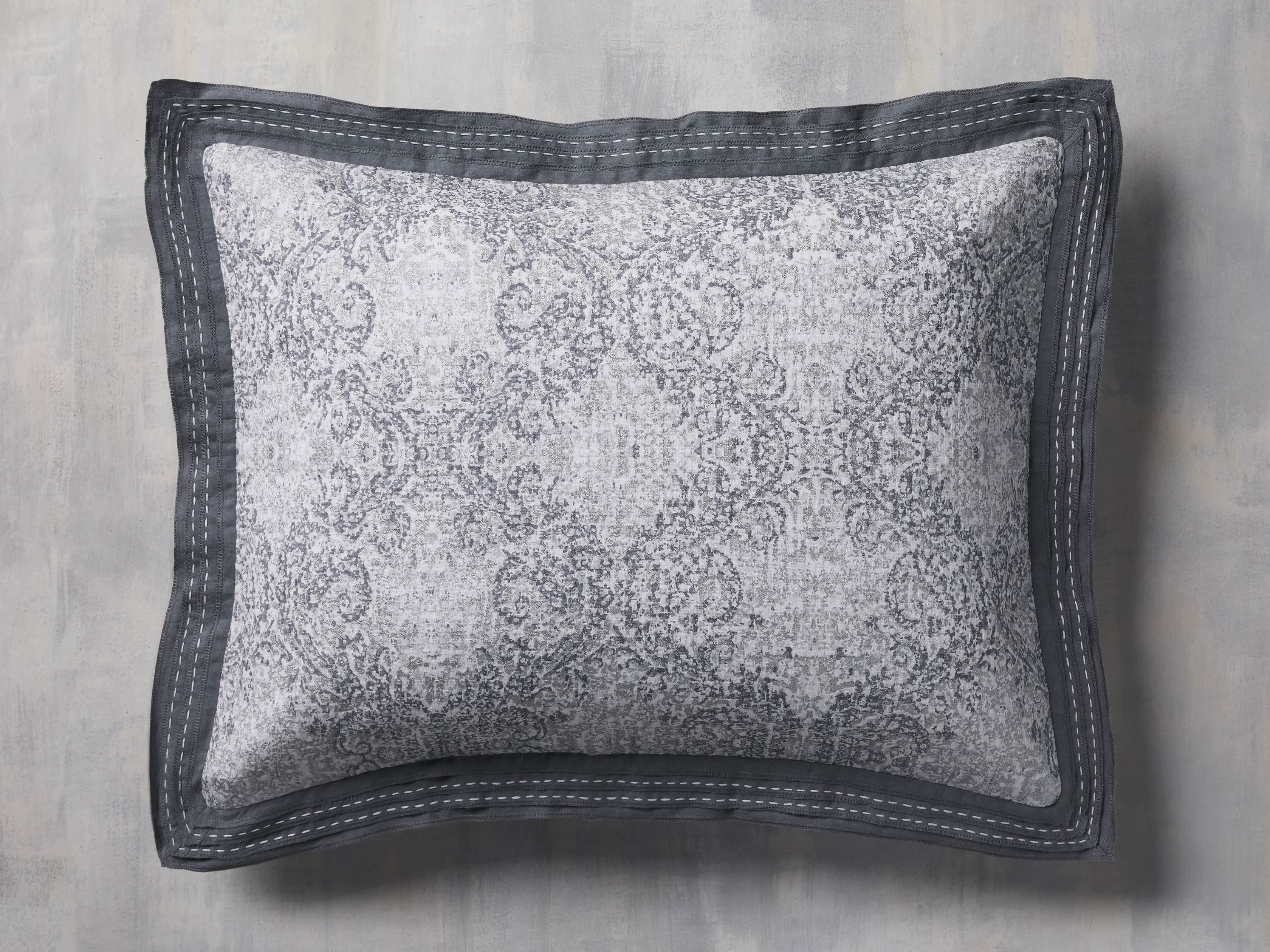 Arhaus embroidered deals pillow sham