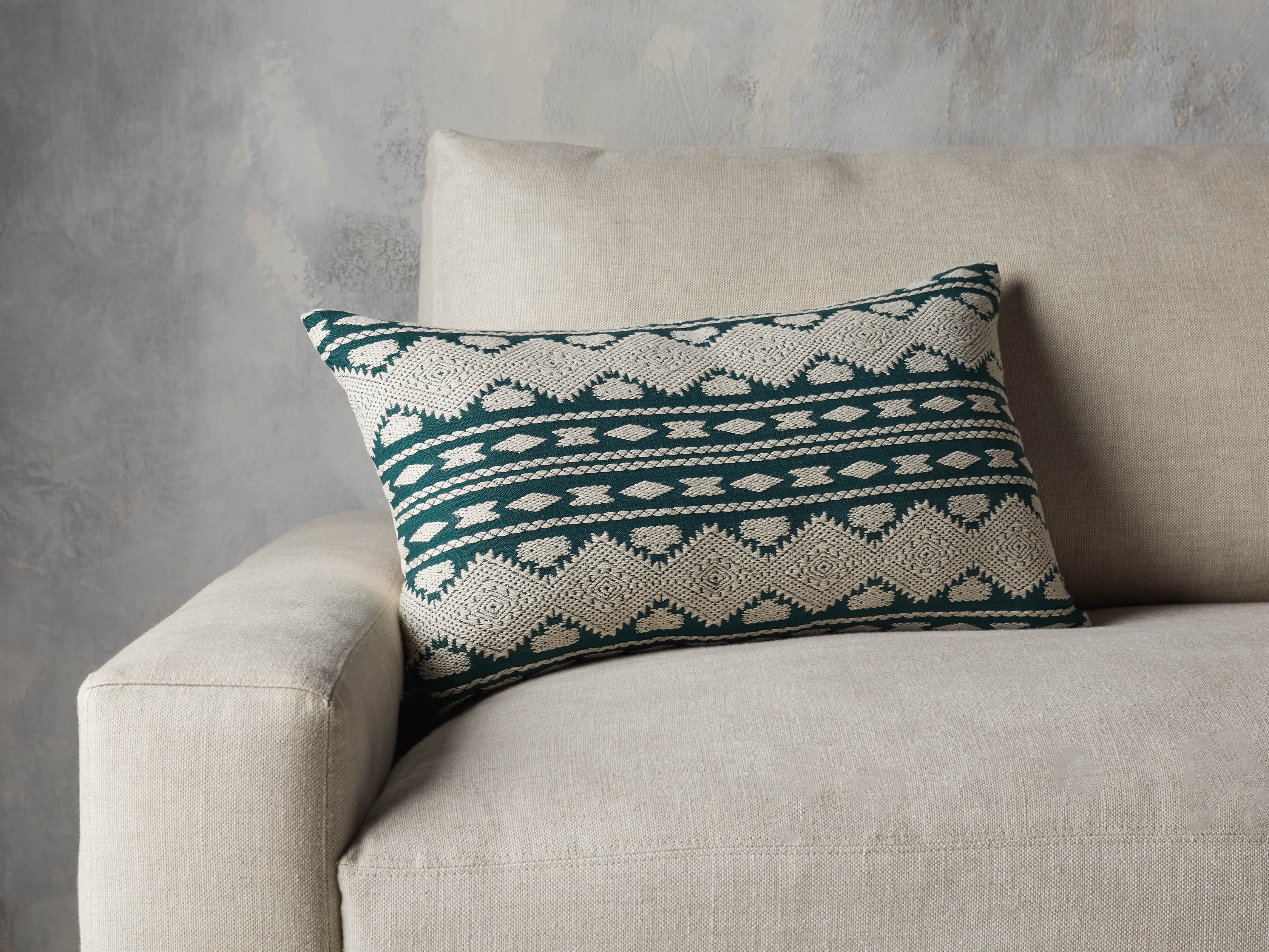 Green Geo Lumbar Pillow Cover, slide 4 of 5