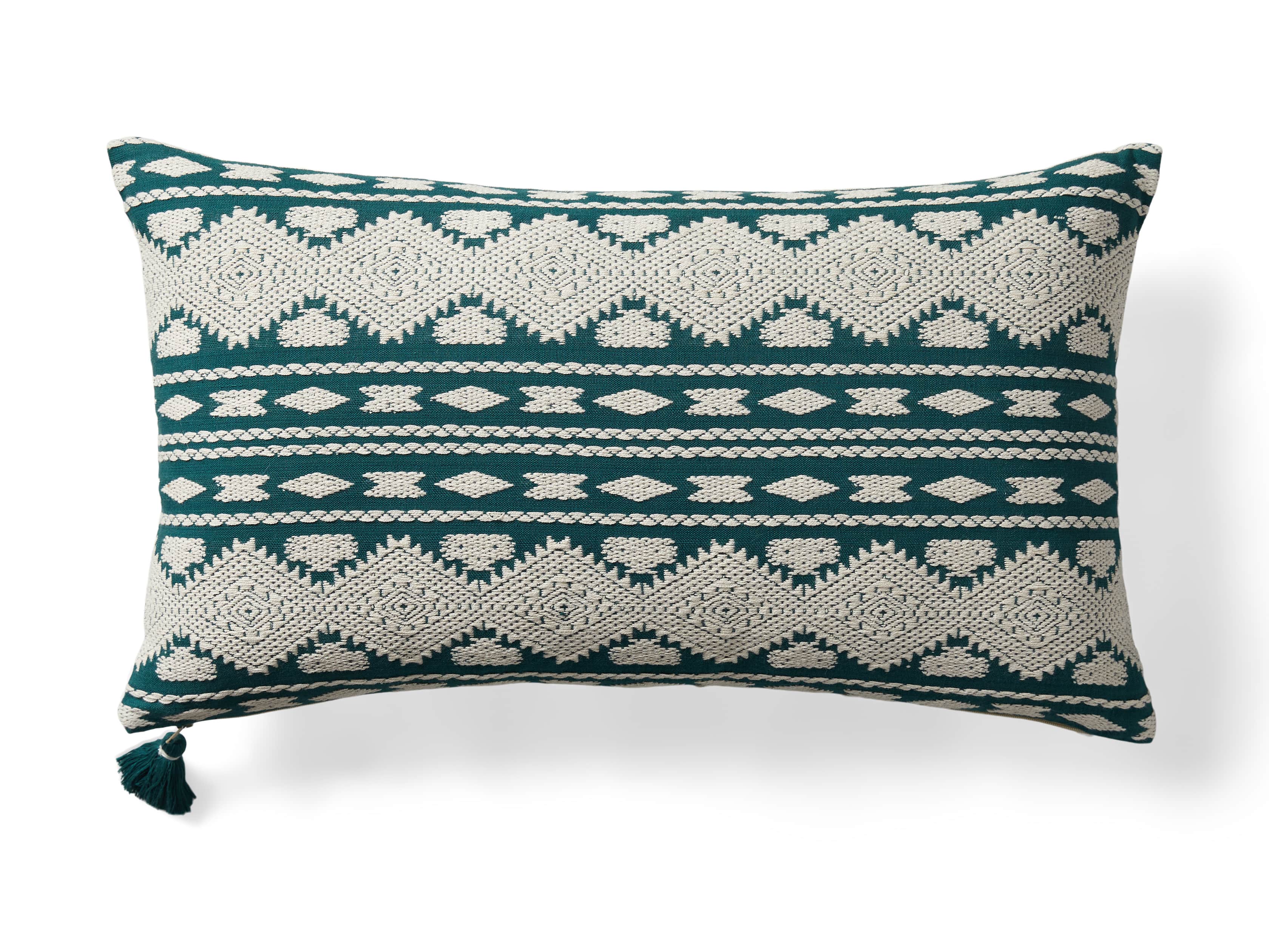 Green Geo Lumbar Pillow Cover, slide 5 of 5