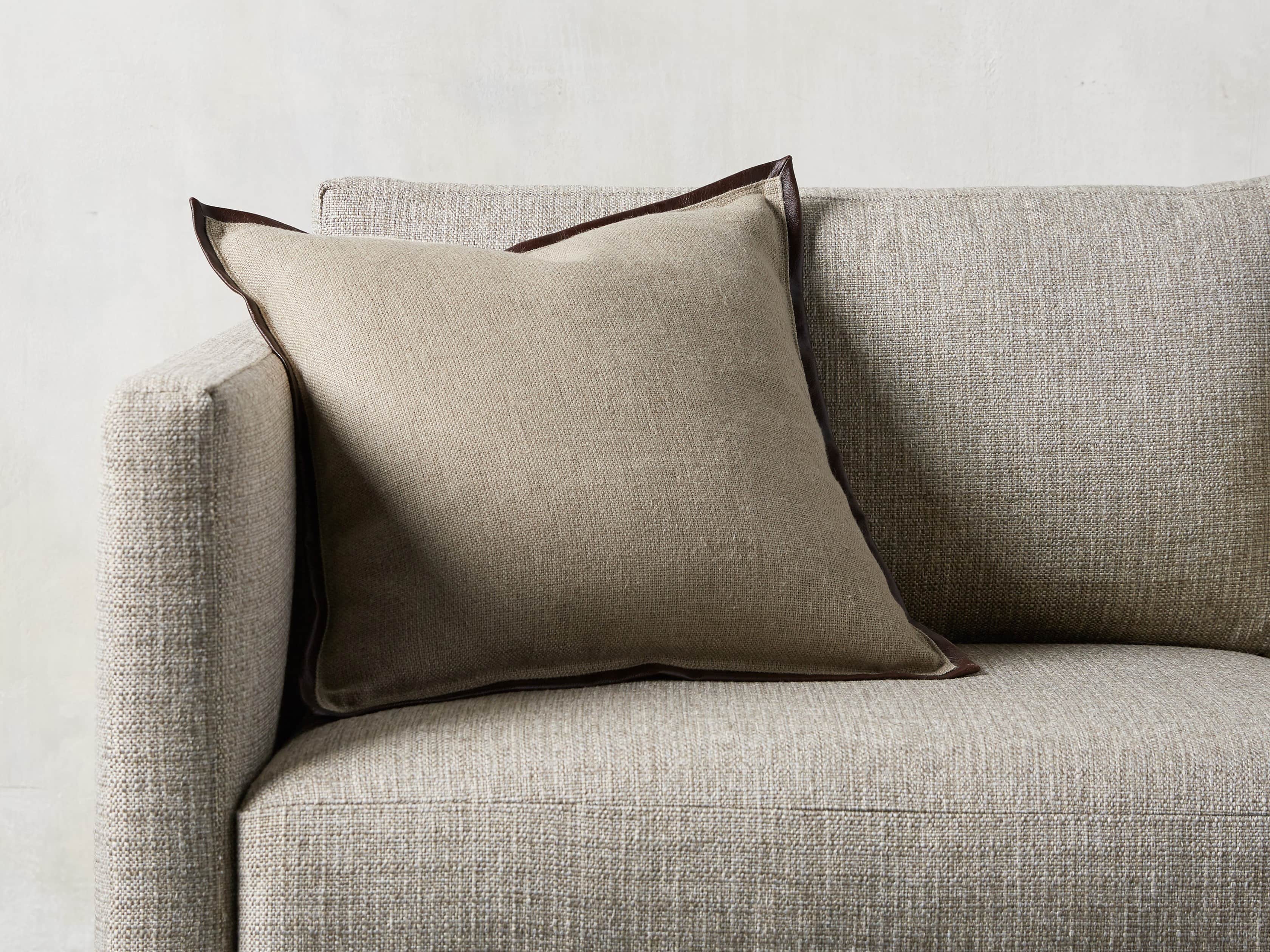 Linen Faux Leather Trim in Chocolate Cover Only