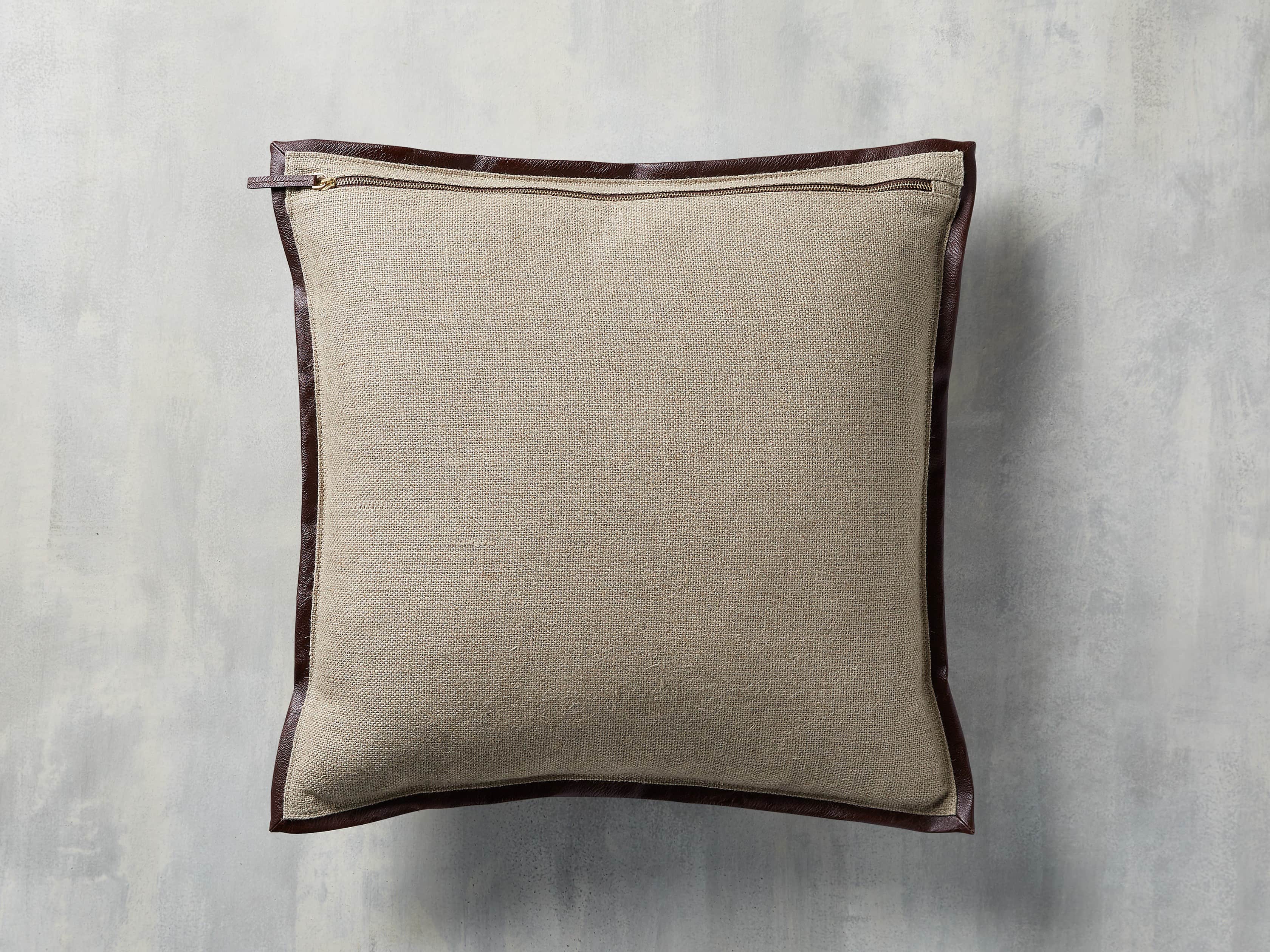 Linen Faux Leather Trim in Chocolate Cover Only