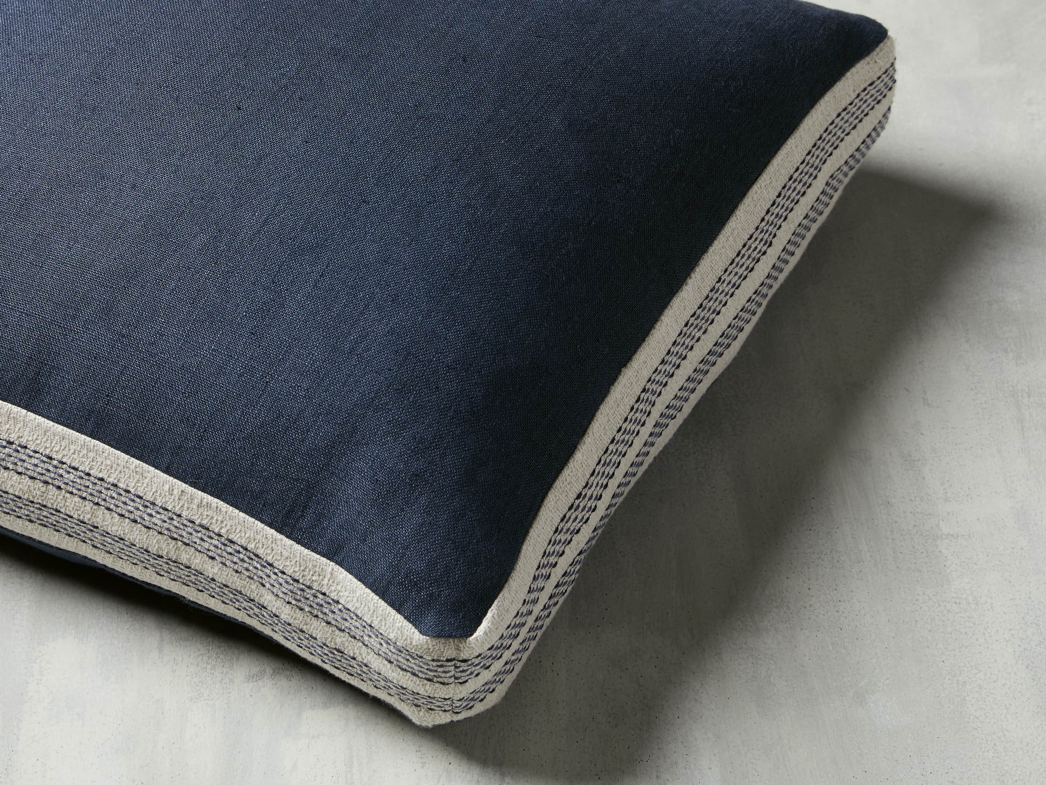Lanai Gusseted Pillow in Navy, slide 2 of 4
