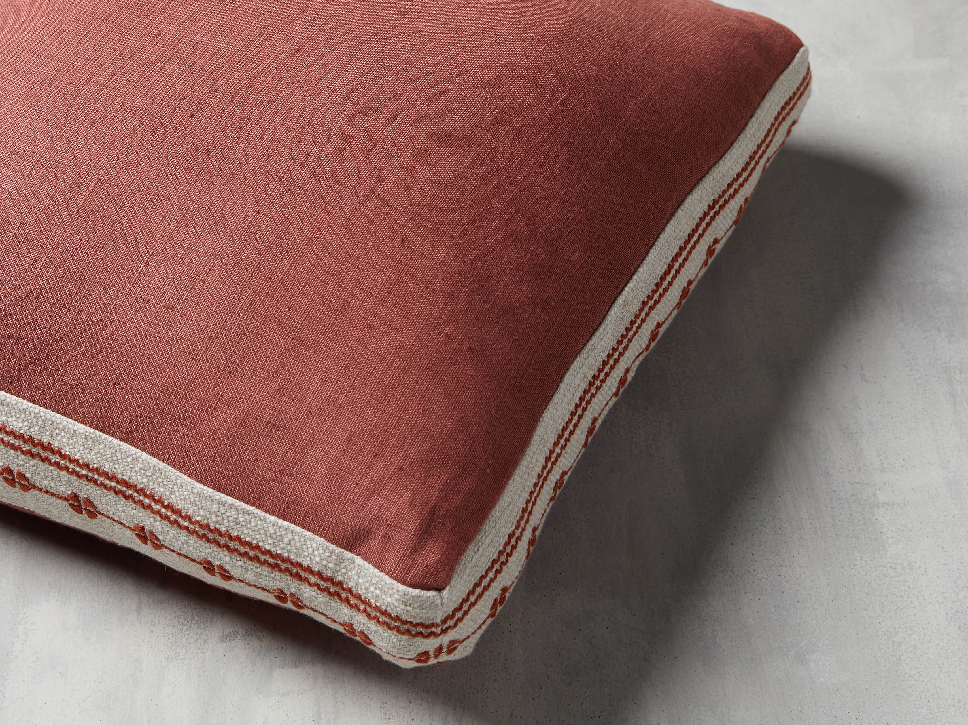 Lanai Gusseted Pillow in Rust, slide 3 of 3