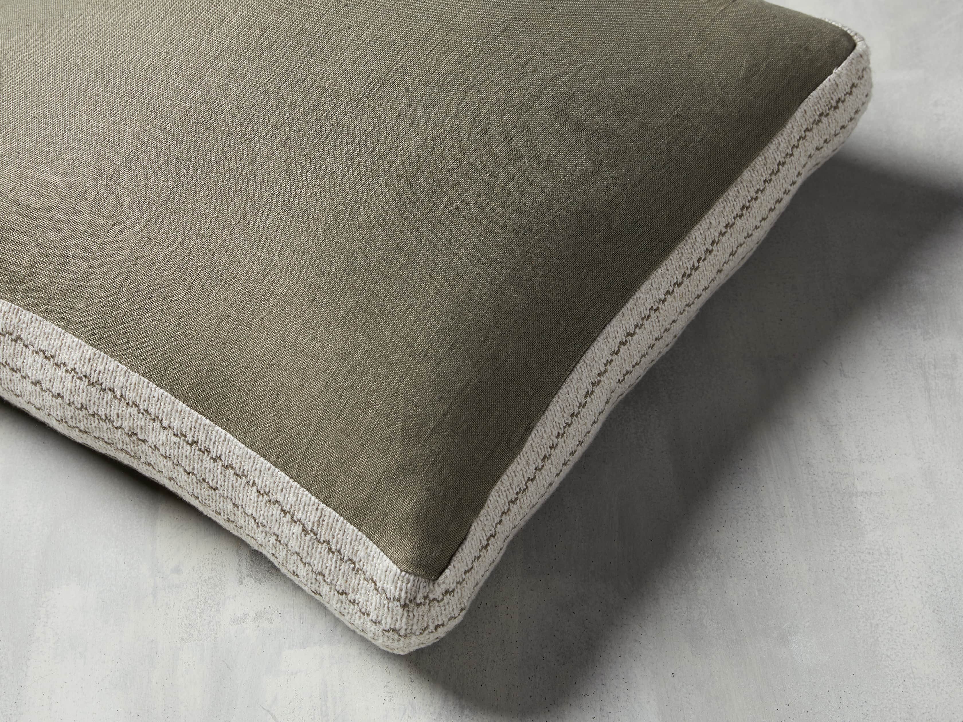 Lanai Gusseted Pillow in Sage, slide 2 of 4