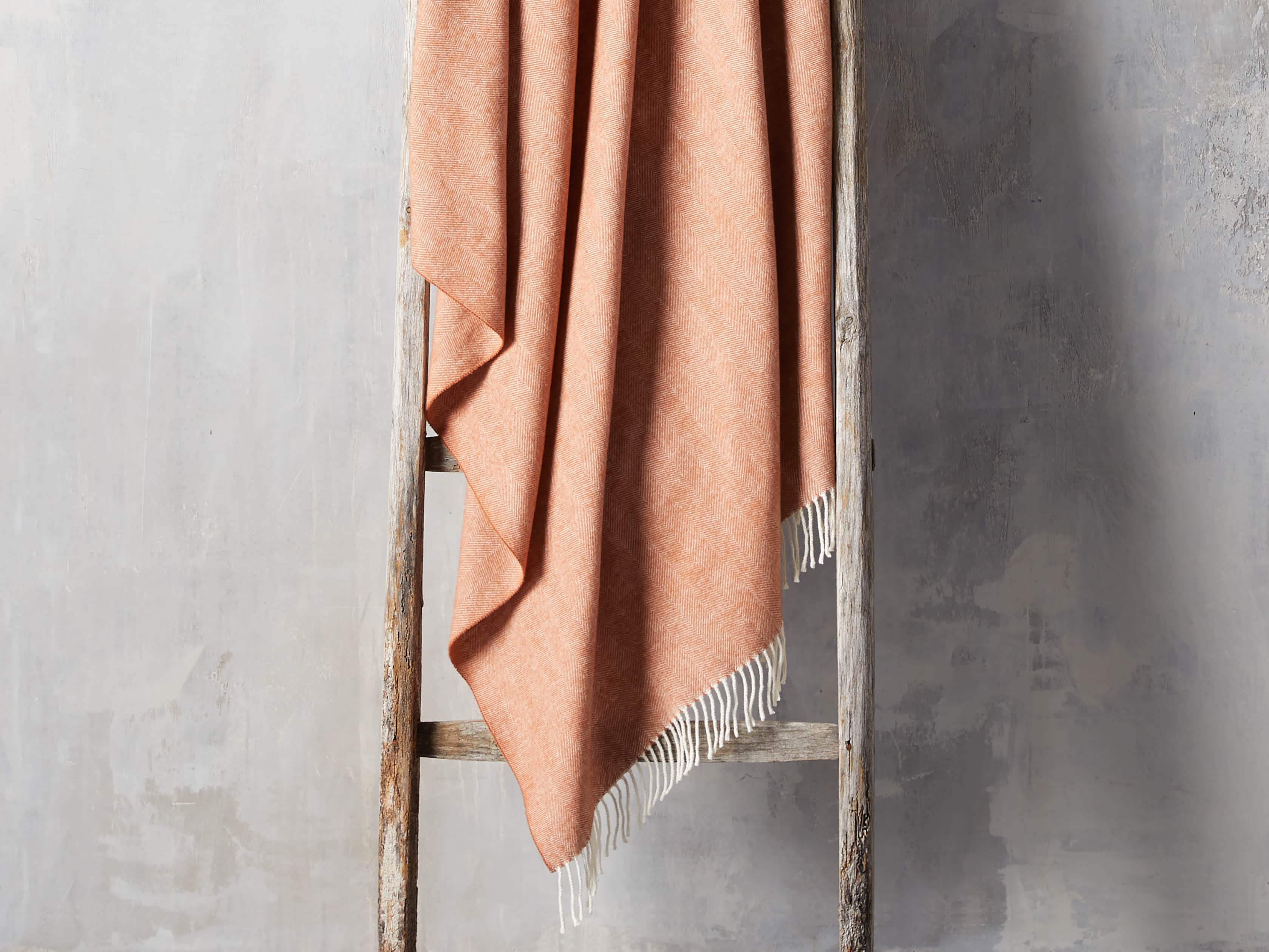 Italian Herringbone Throw in Copper, slide 1 of 3