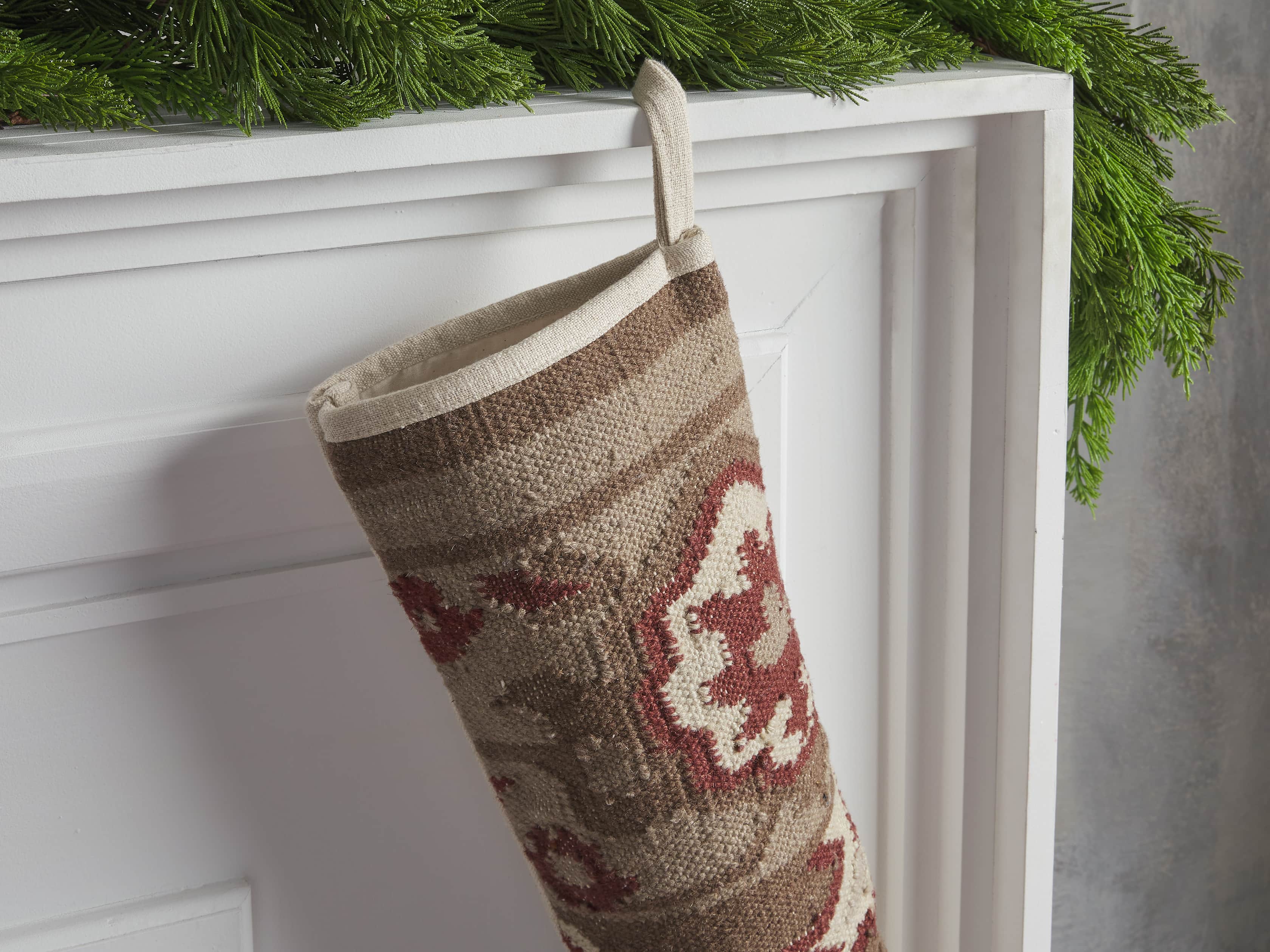 Taupe Flatweave Stocking, slide 2 of 3