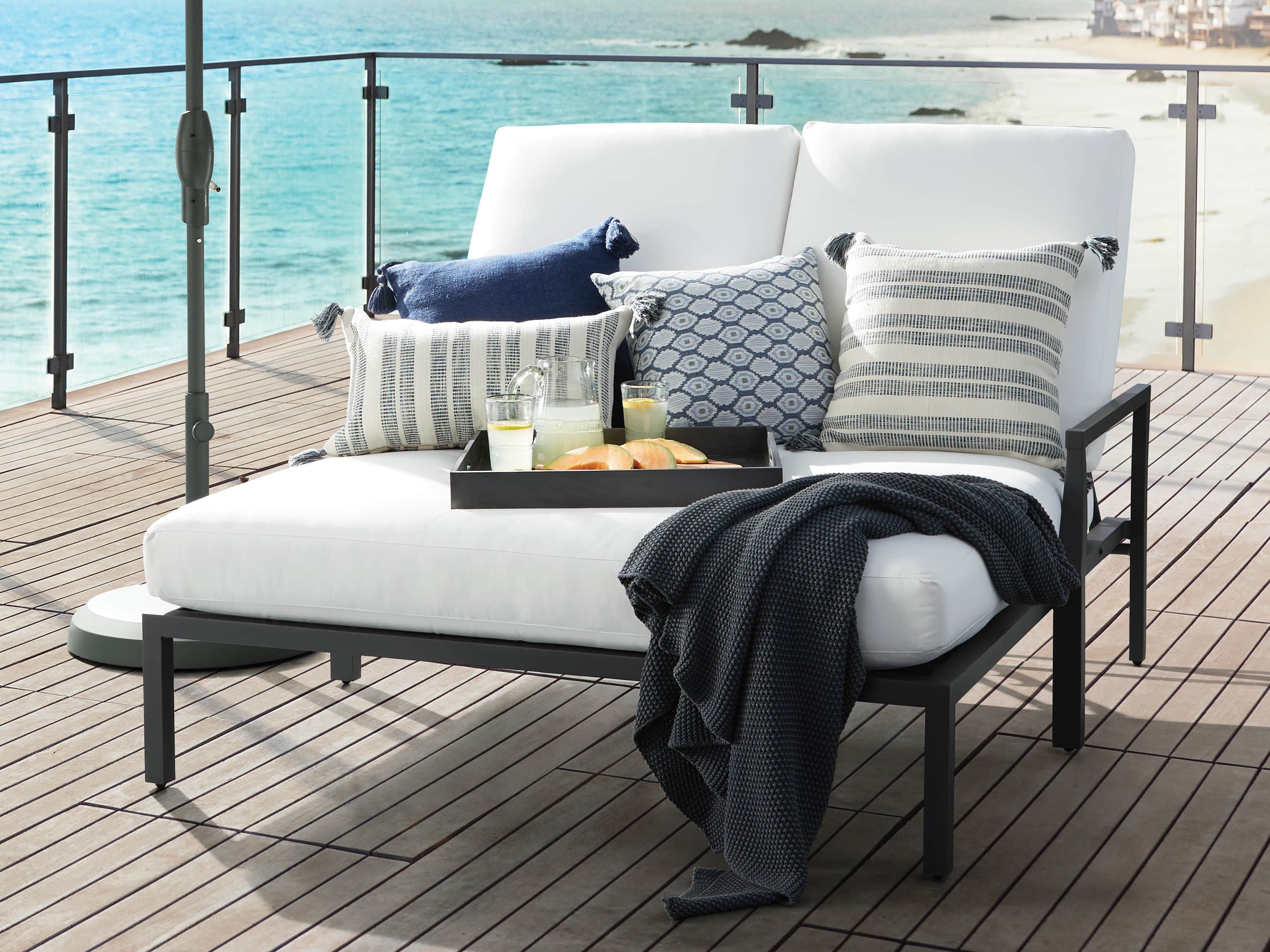 Ingelside Outdoor Pillow in Blue, slide 4 of 5