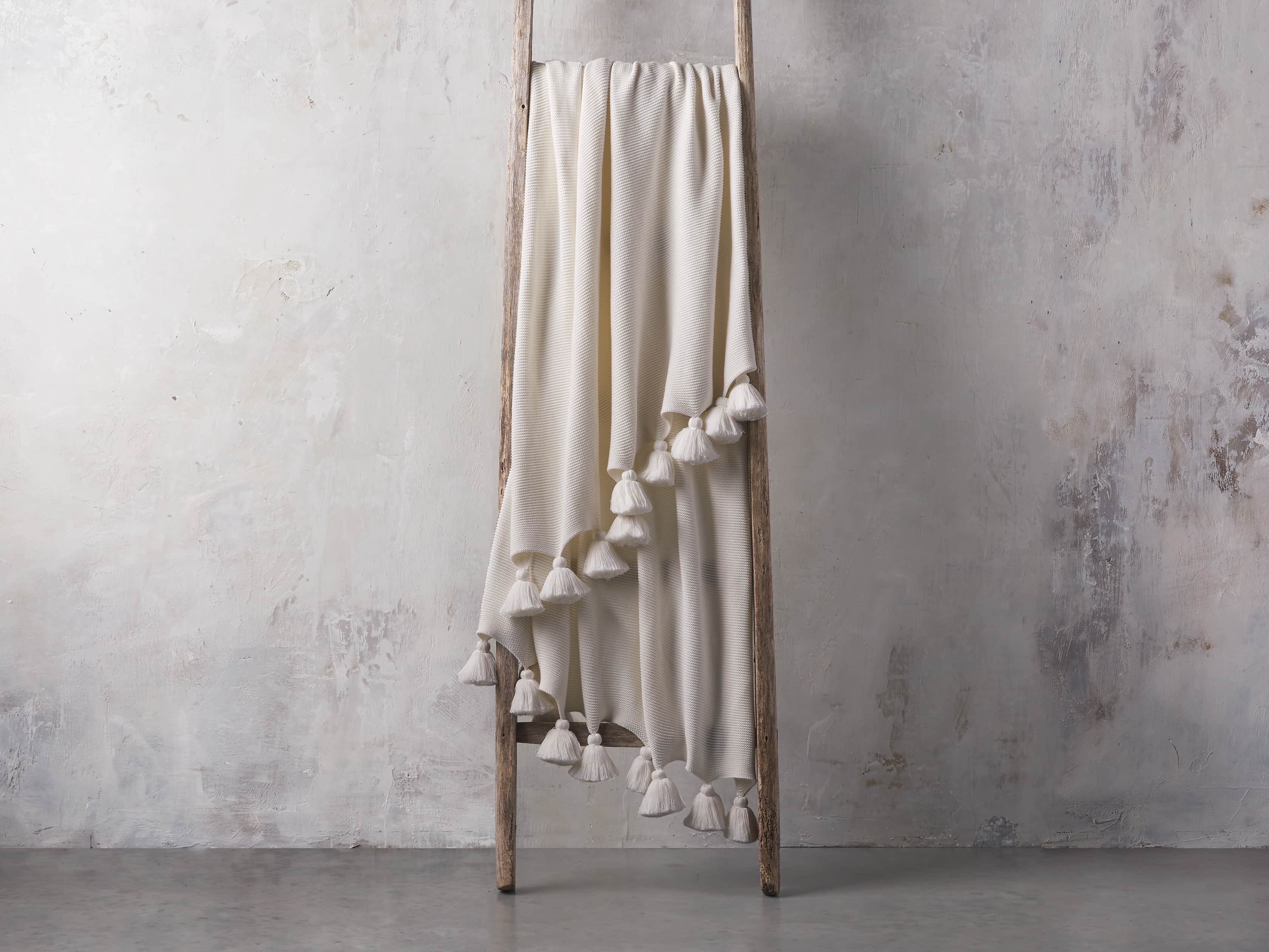 Ivory Knit Throw, slide 2 of 5