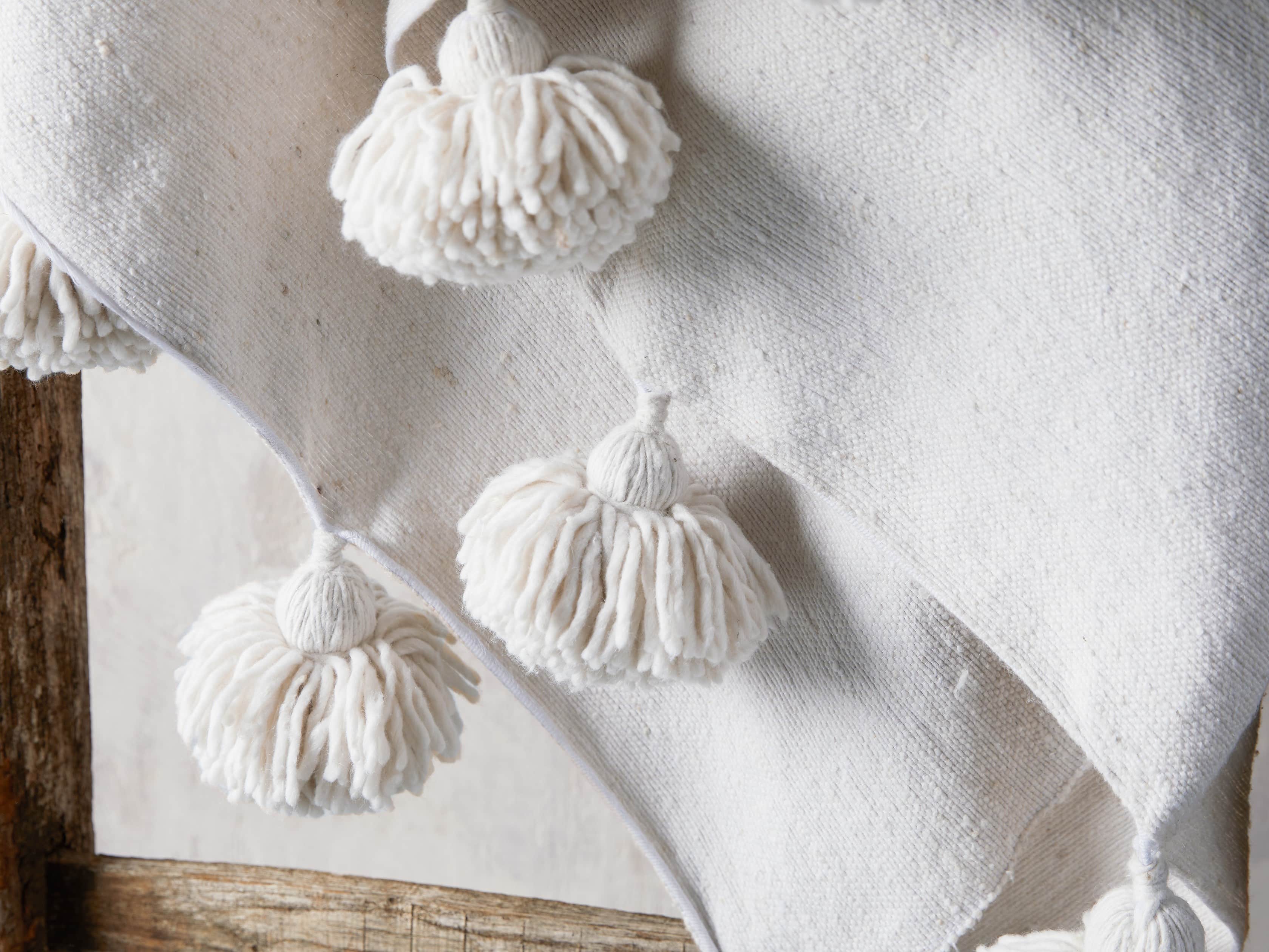 Moroccan Pom Pom Blanket