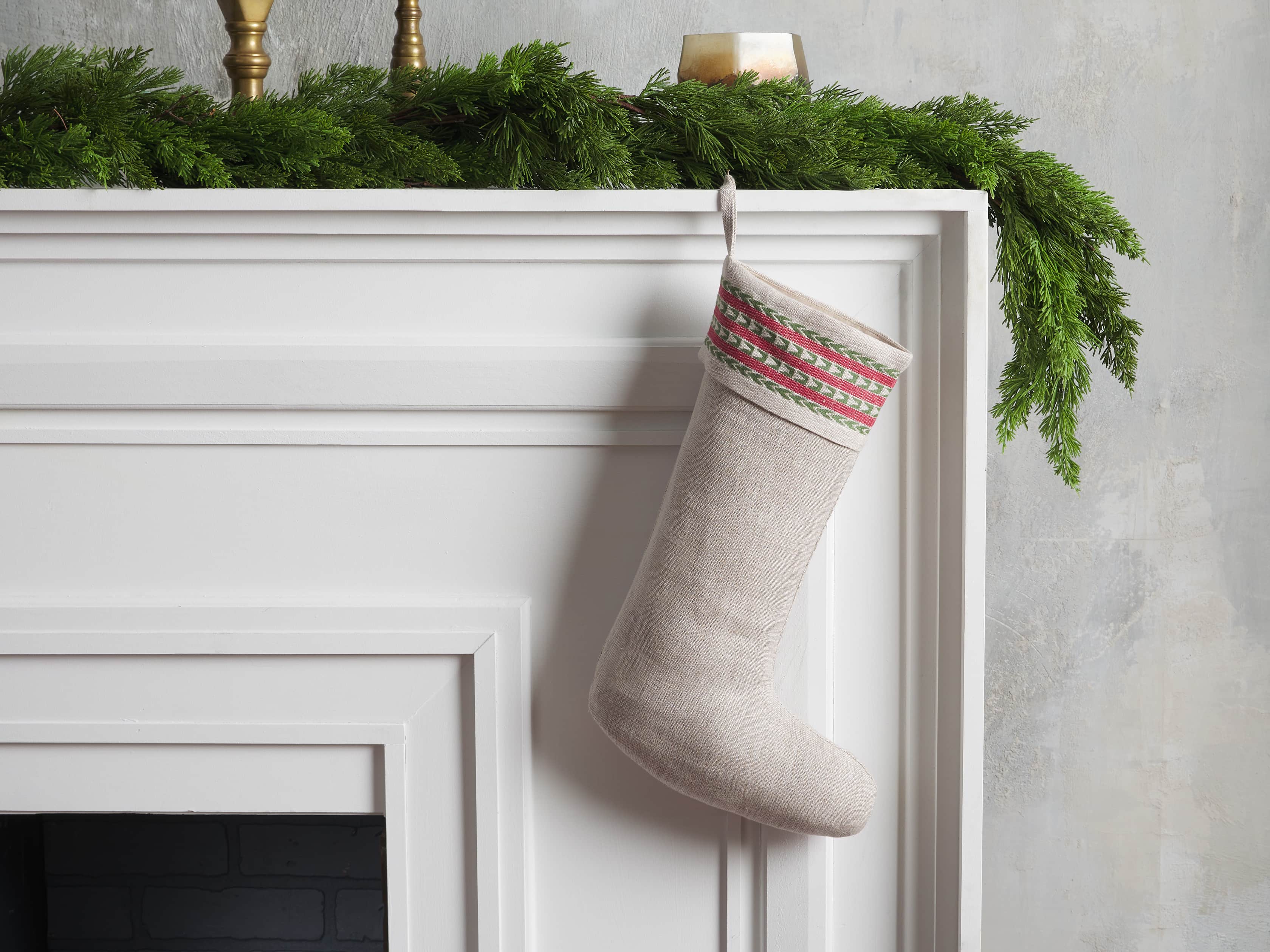 Natural Jute Stripe Stocking, slide 1 of 4