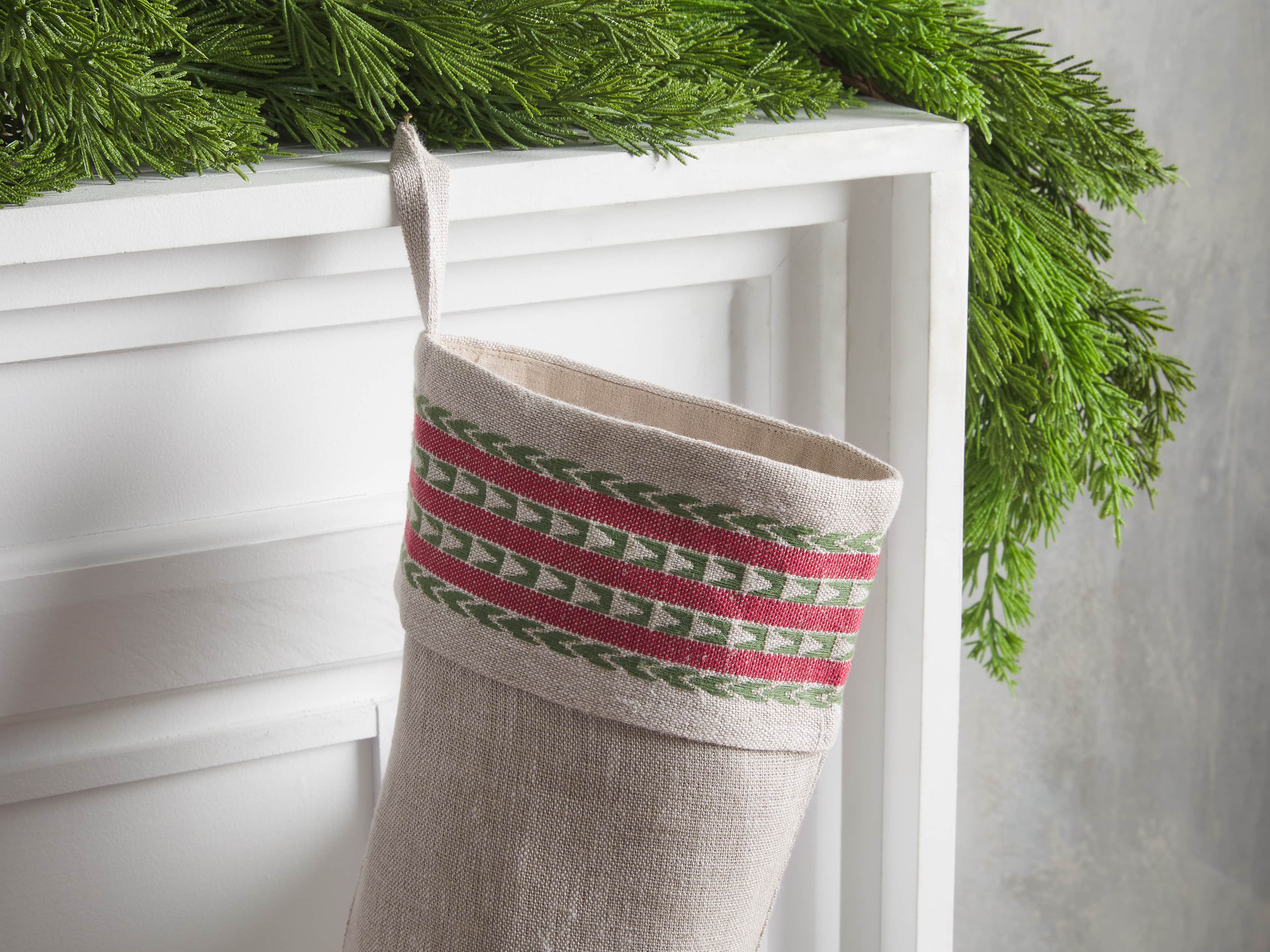 Natural Jute Stripe Stocking, slide 2 of 4