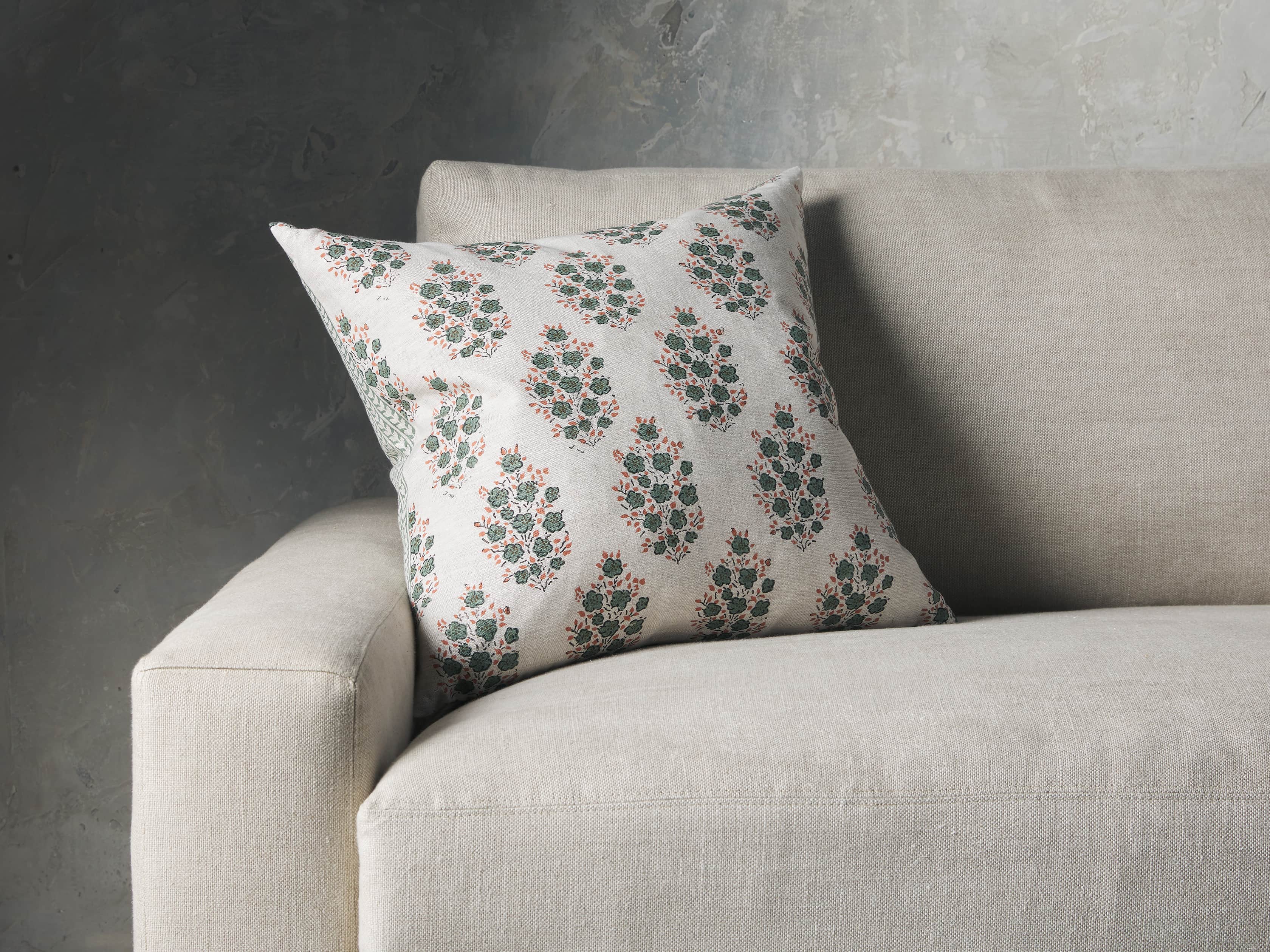 Leela Block Print Pillow, slide 1 of 4
