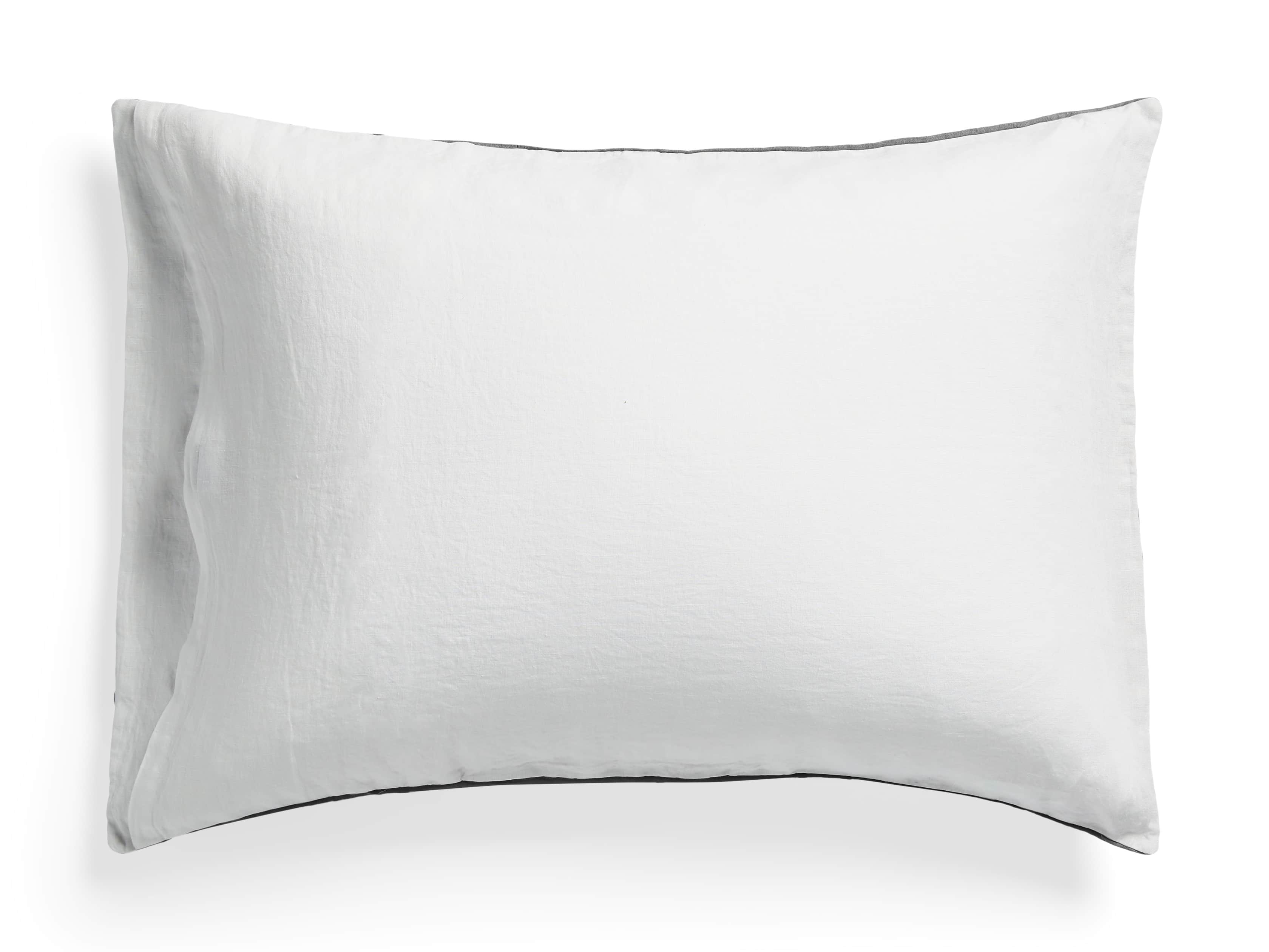 Standard Italian Linen Border Sham in Charcoal, slide 3 of 7