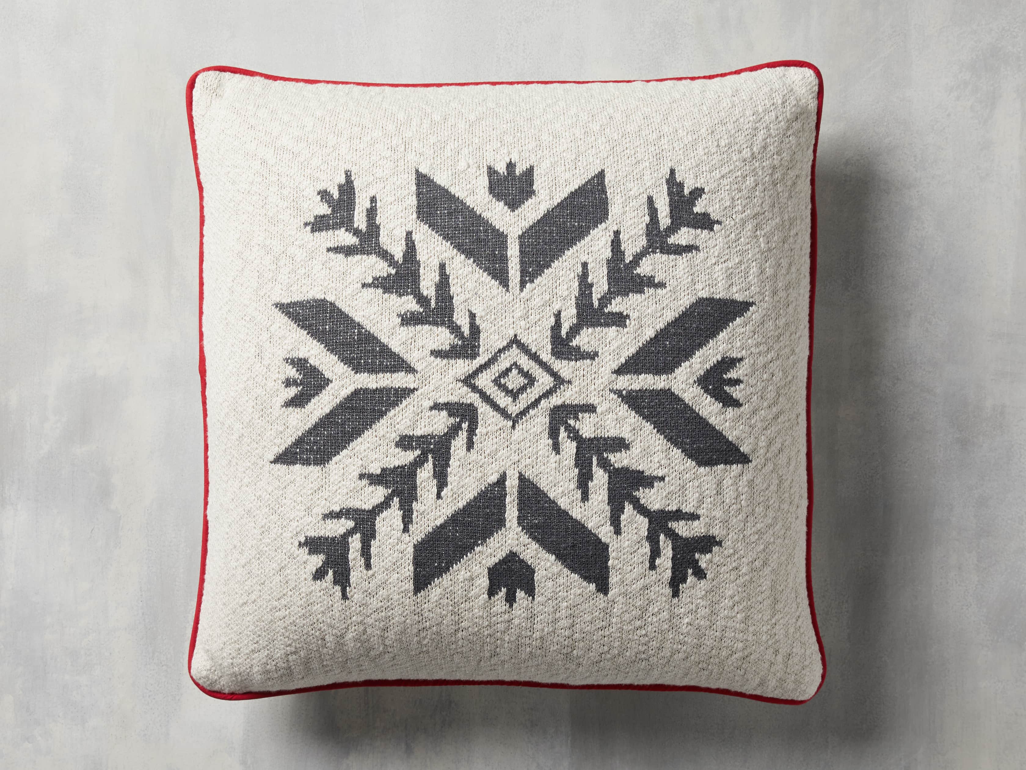 Ivory Snowflake Pillow Cover, slide 1 of 4