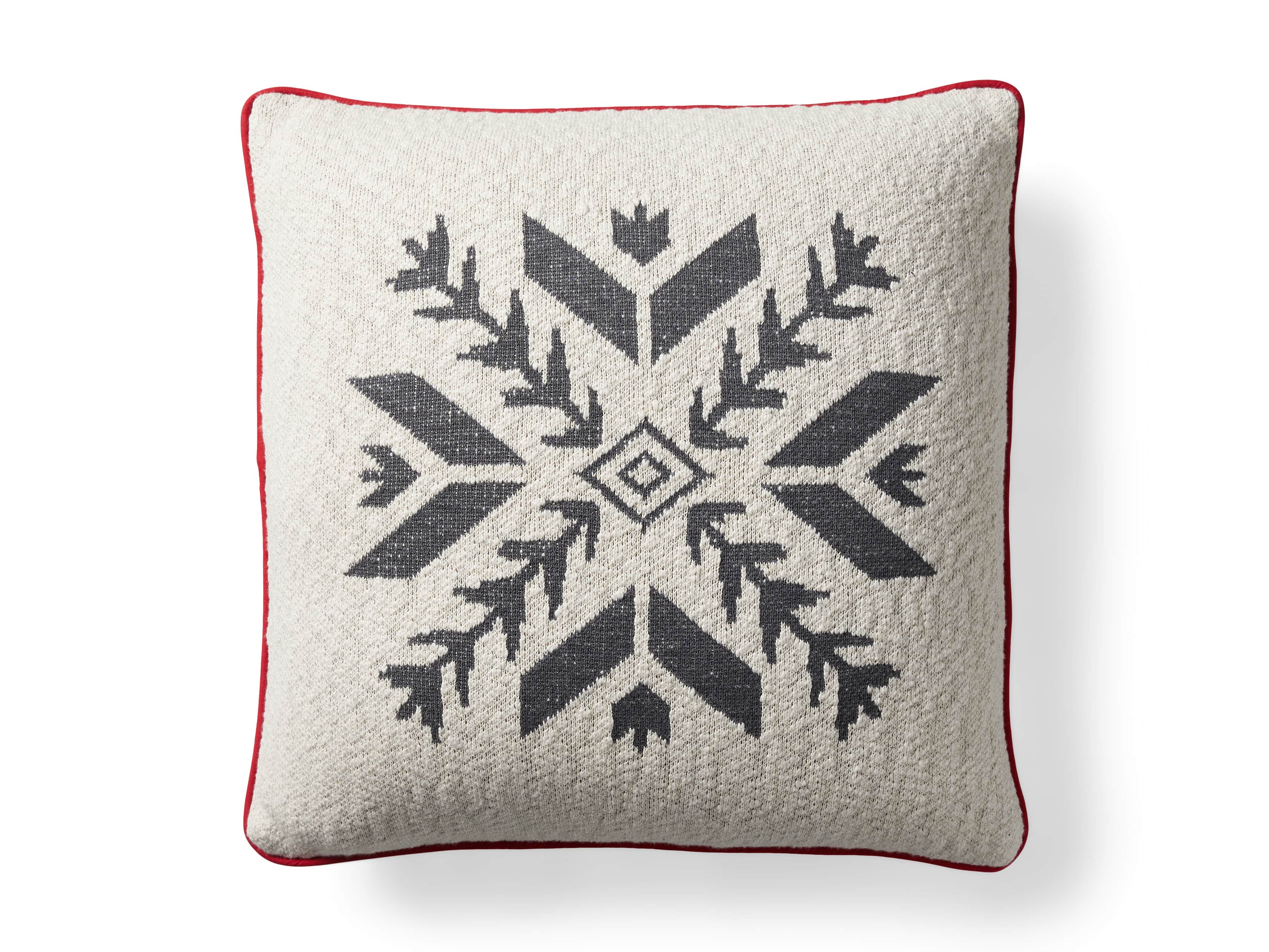 Ivory Snowflake Pillow Cover, slide 4 of 4