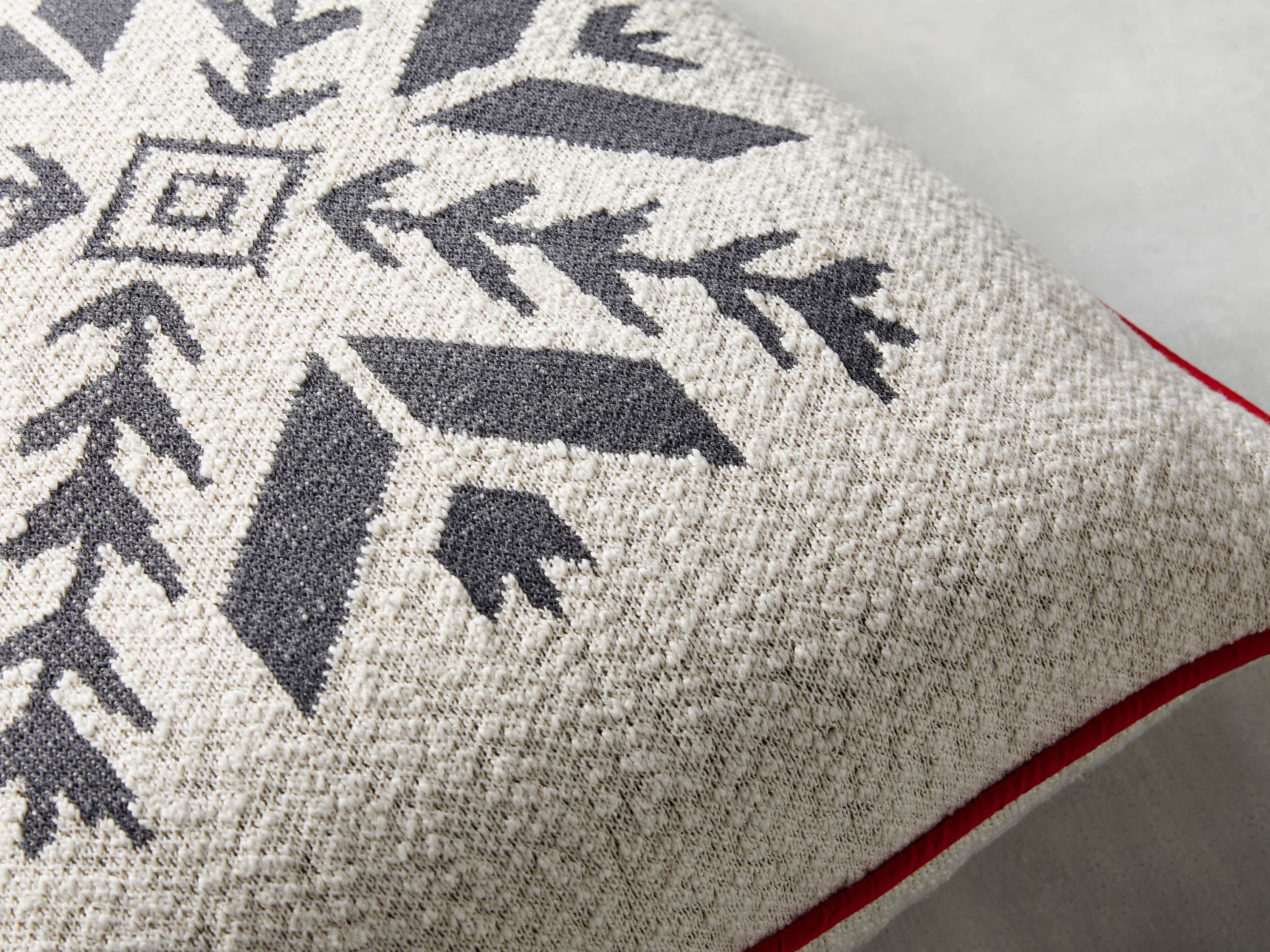 Ivory Snowflake Pillow Cover, slide 2 of 4