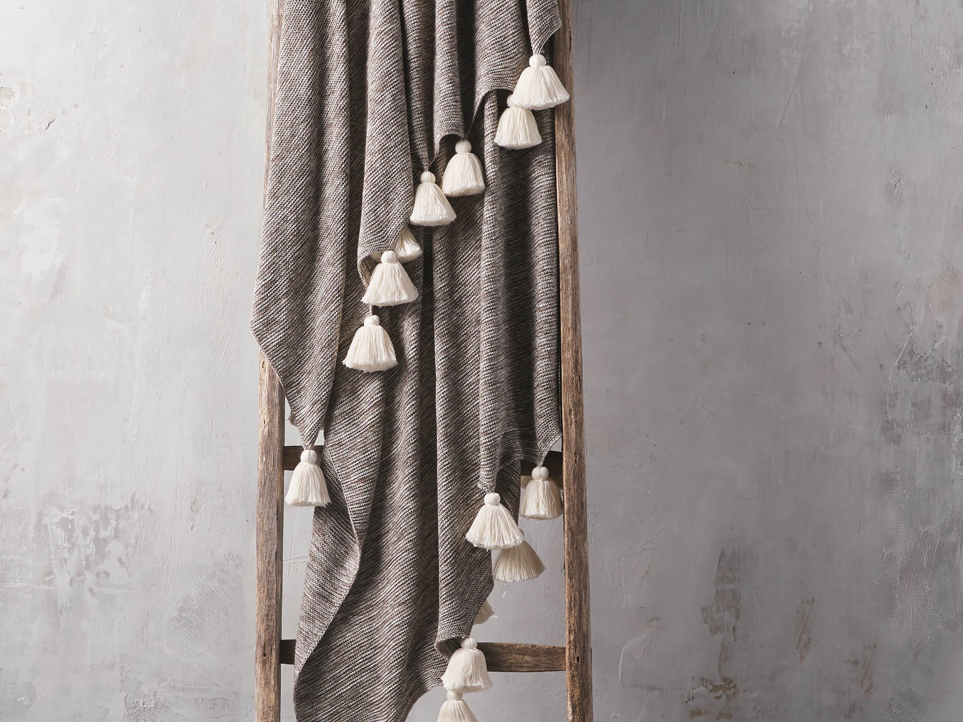 Marled Brown Knit Throw, slide 1 of 3