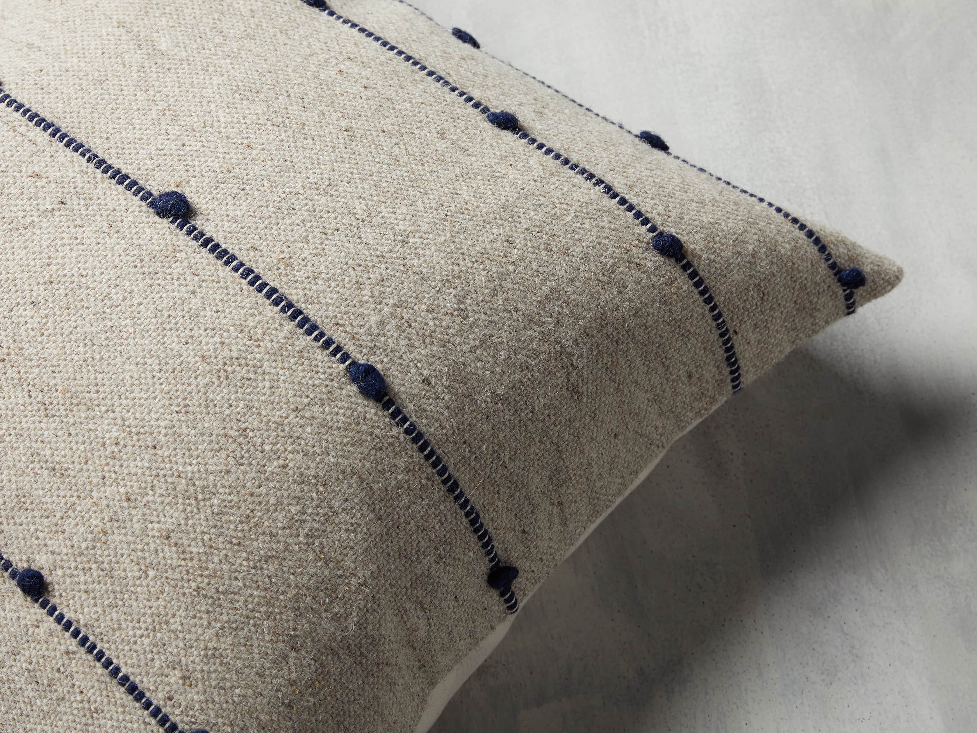 Nubby Stripe Pillow in Natural, slide 2 of 5