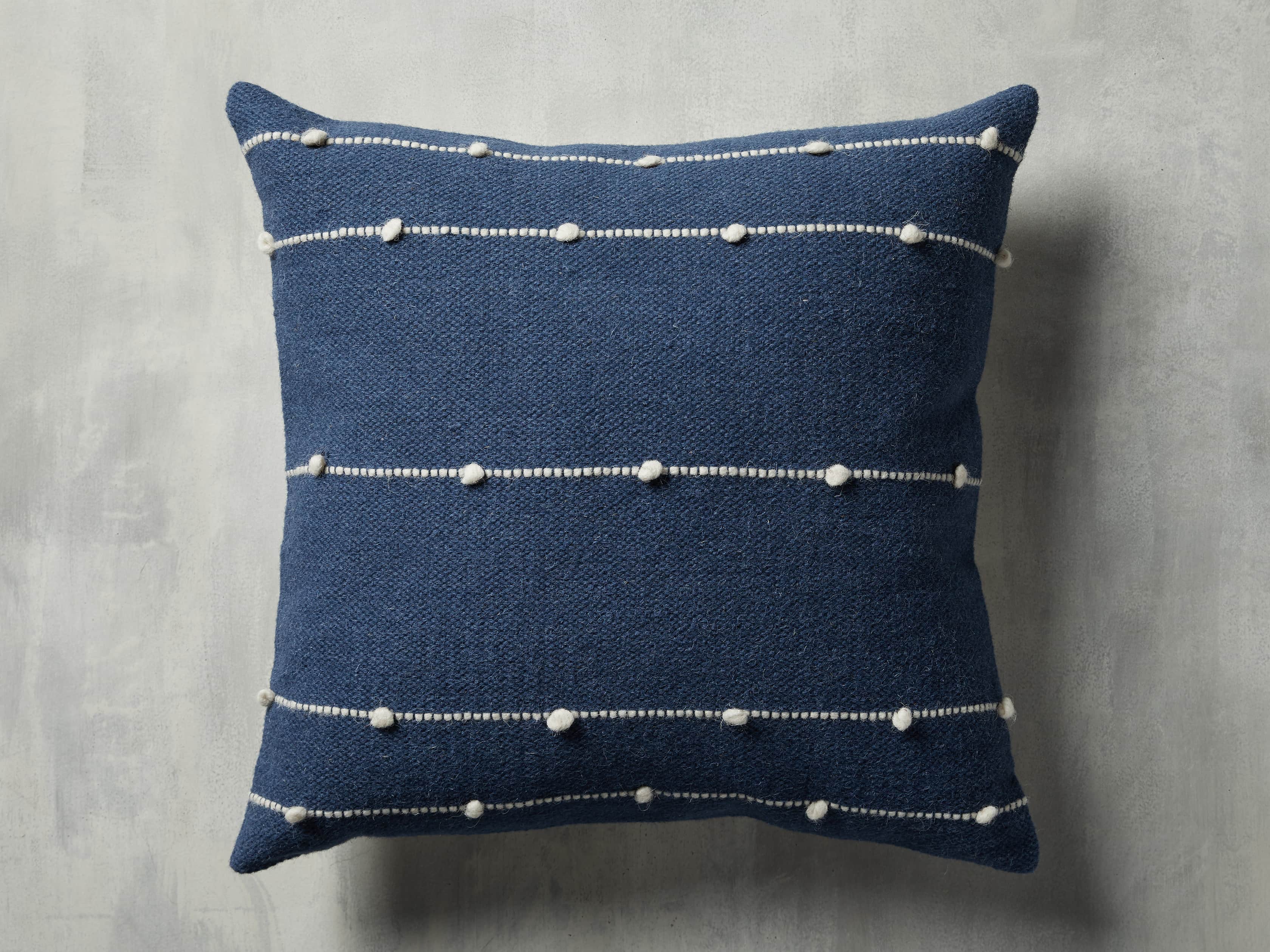 Nubby Stripe Pillow in Navy, slide 3 of 5