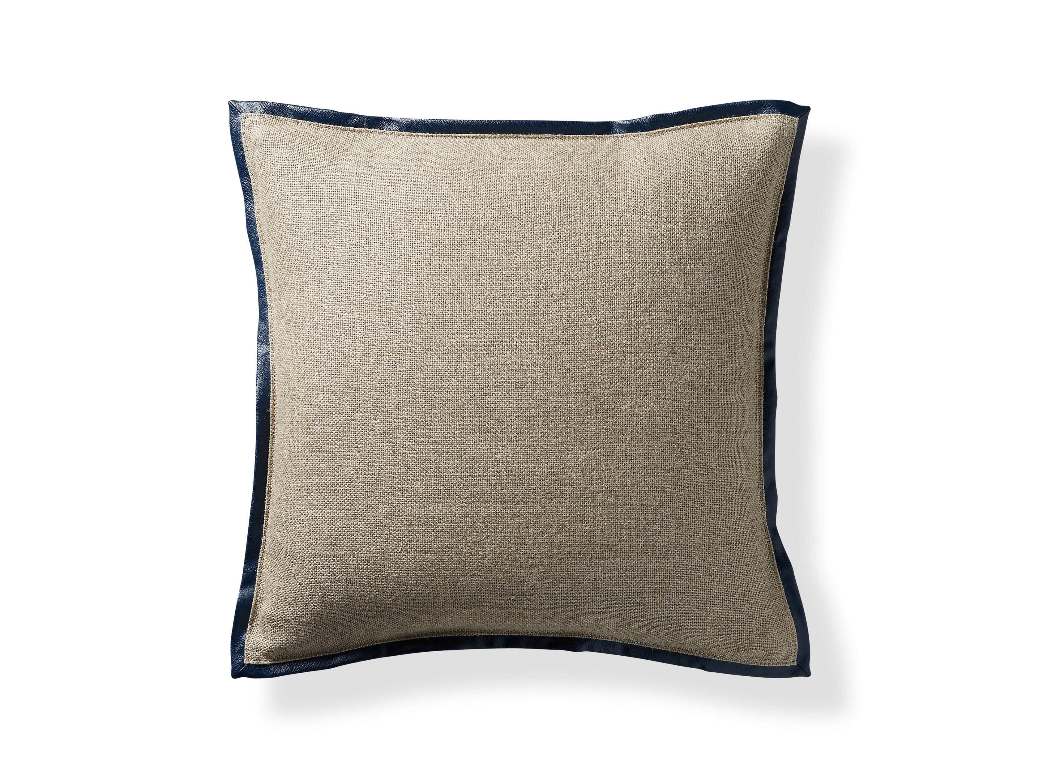 Linen Faux Leather Trim in Navy Cover Only, slide 5 of 5