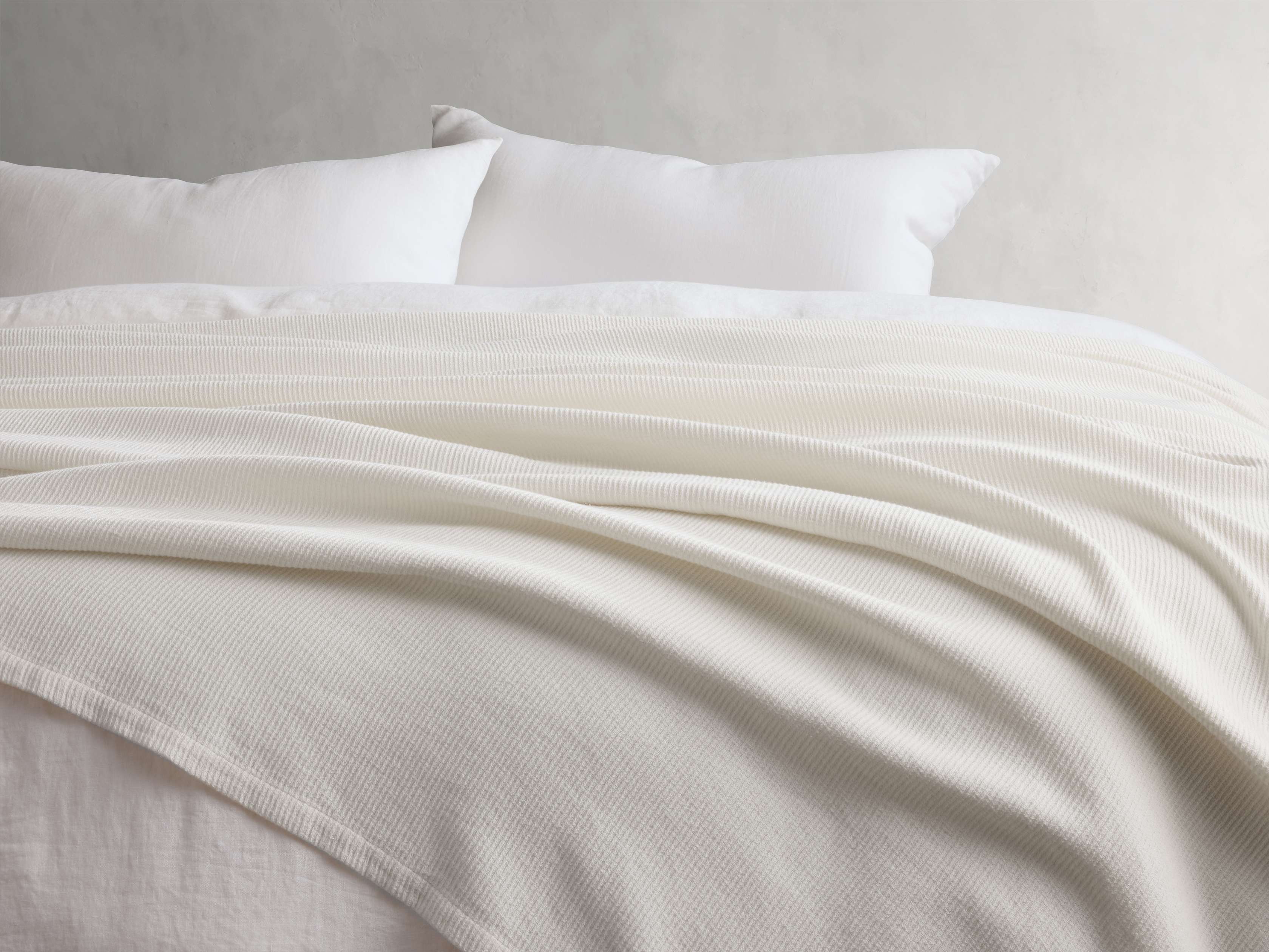 Paden Linen Ribbed Bed Blanket Arhaus