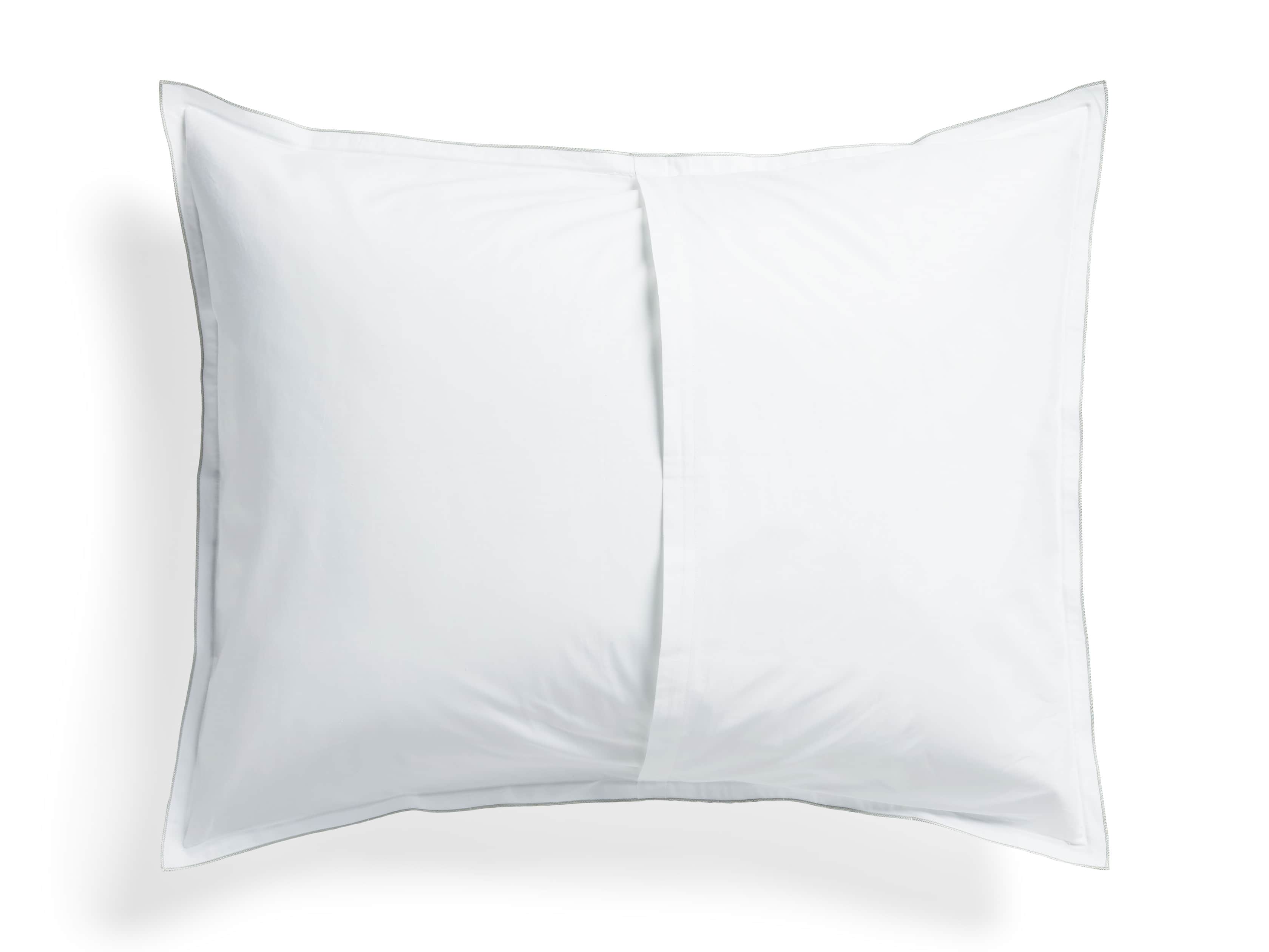 Standard Italian Embroidered Percale Sham in Celadon, slide 5 of 7