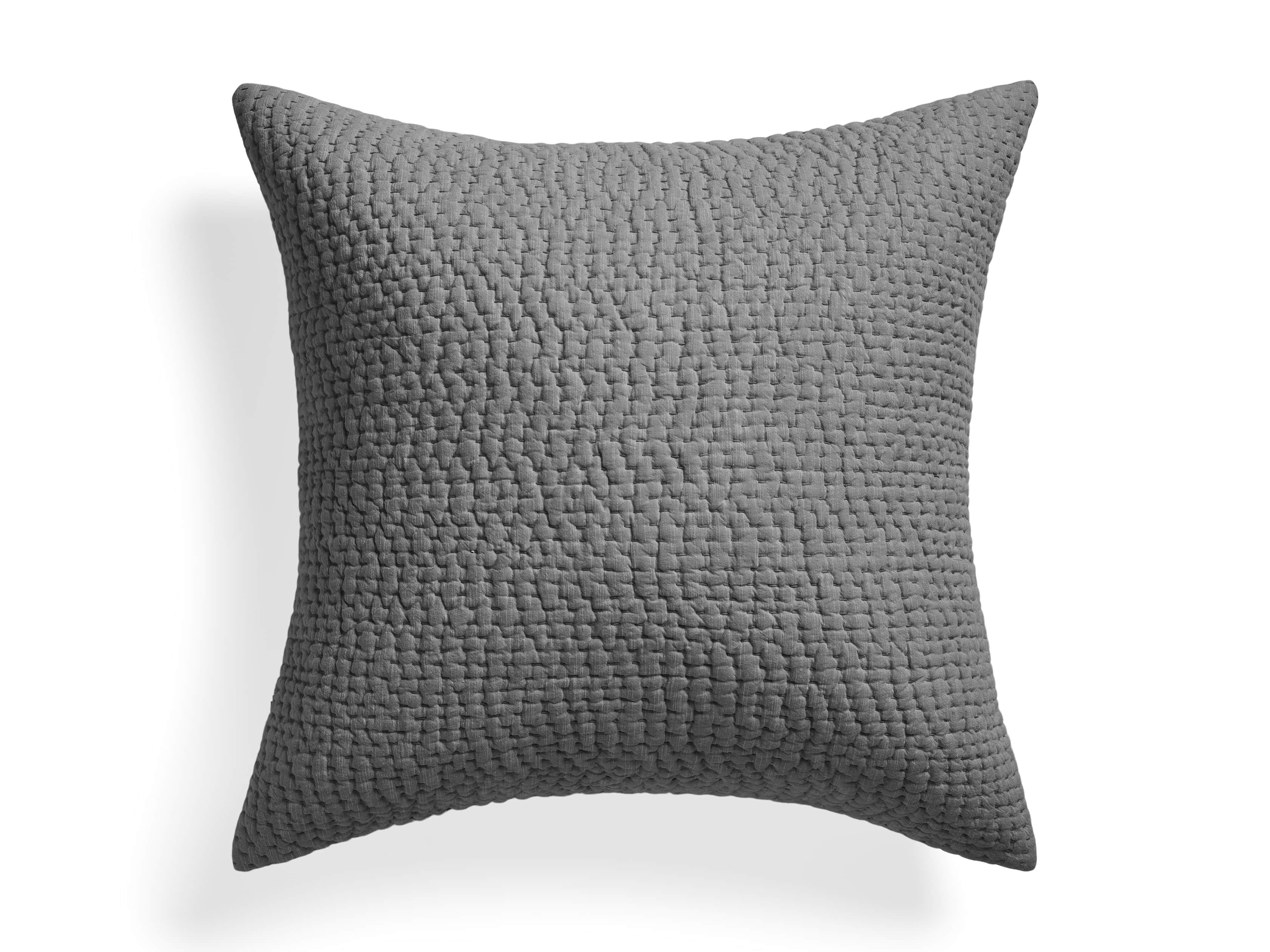 Euro Pickstitch Charcoal Shams