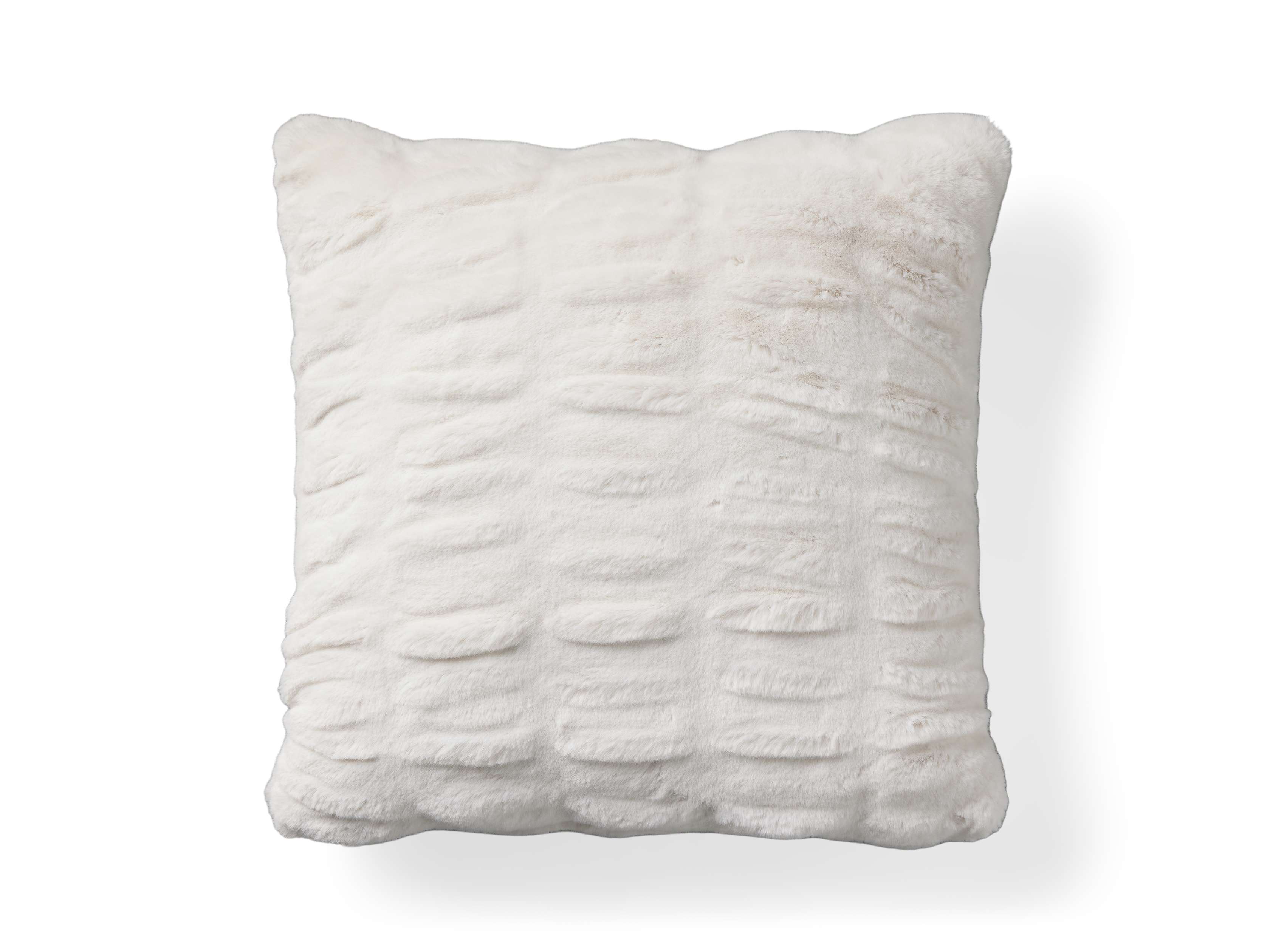 Ivory faux fur discount pillow