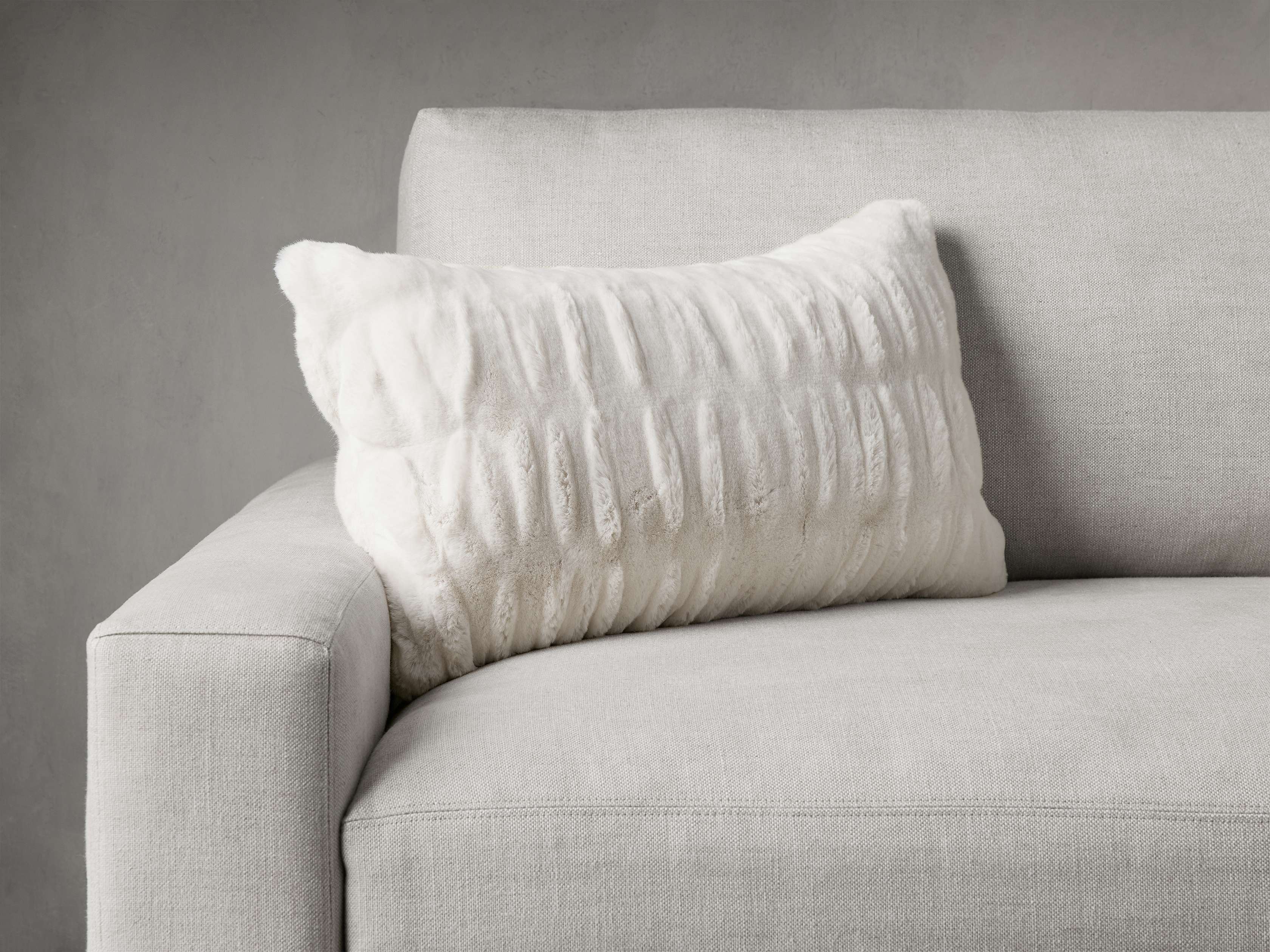 West elm faux outlet fur pillow