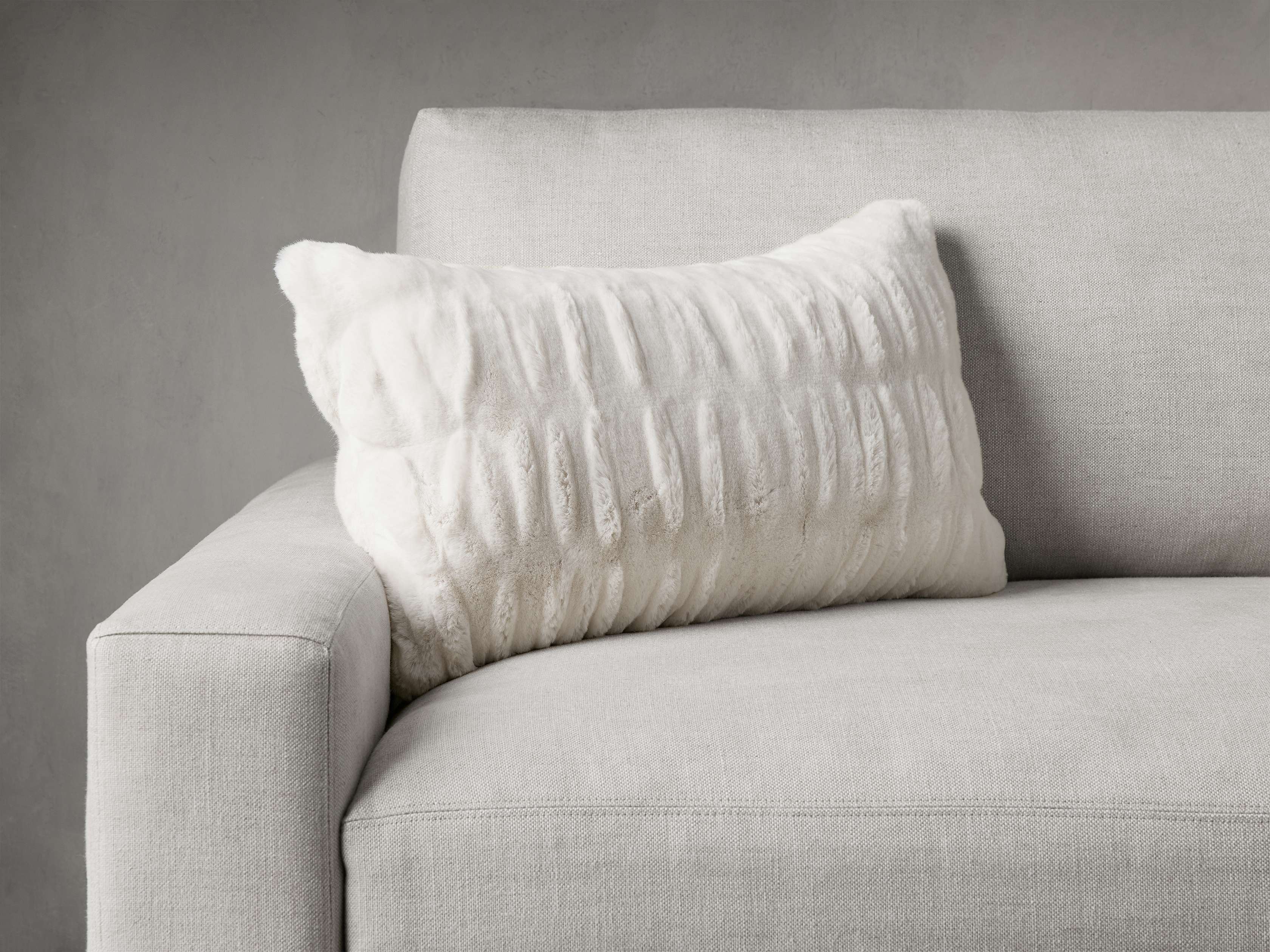 Decorative Lumbar Pillow Insert 15 x 23 in White | Arhaus