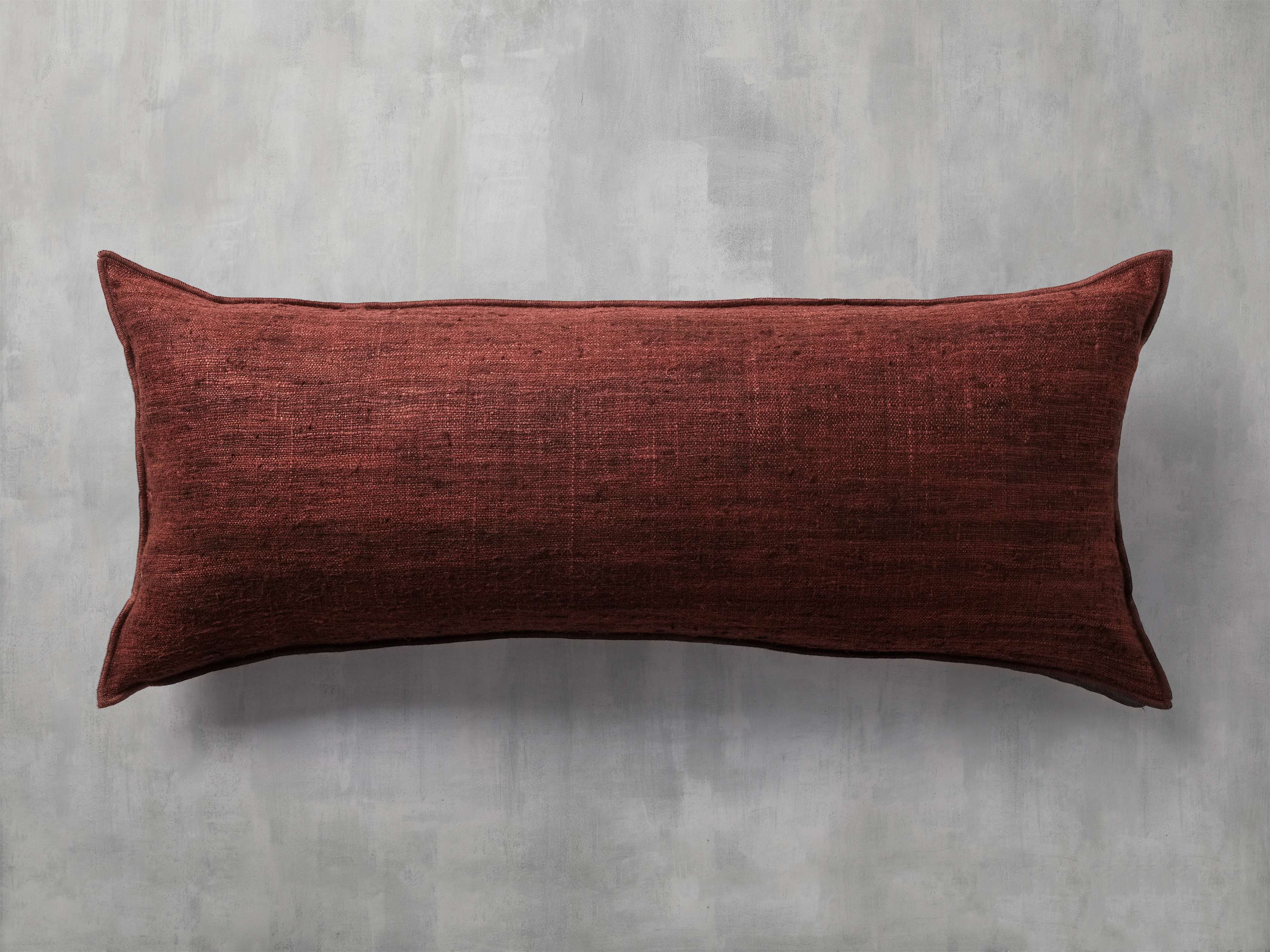 Raw Silk Lumbar Pillow Cover