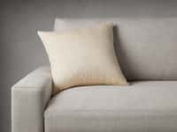 Raw Silk Ribbed Pillow Cover in Cashmere