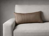 Raw Silk Ribbed Lumbar Pillow Cover