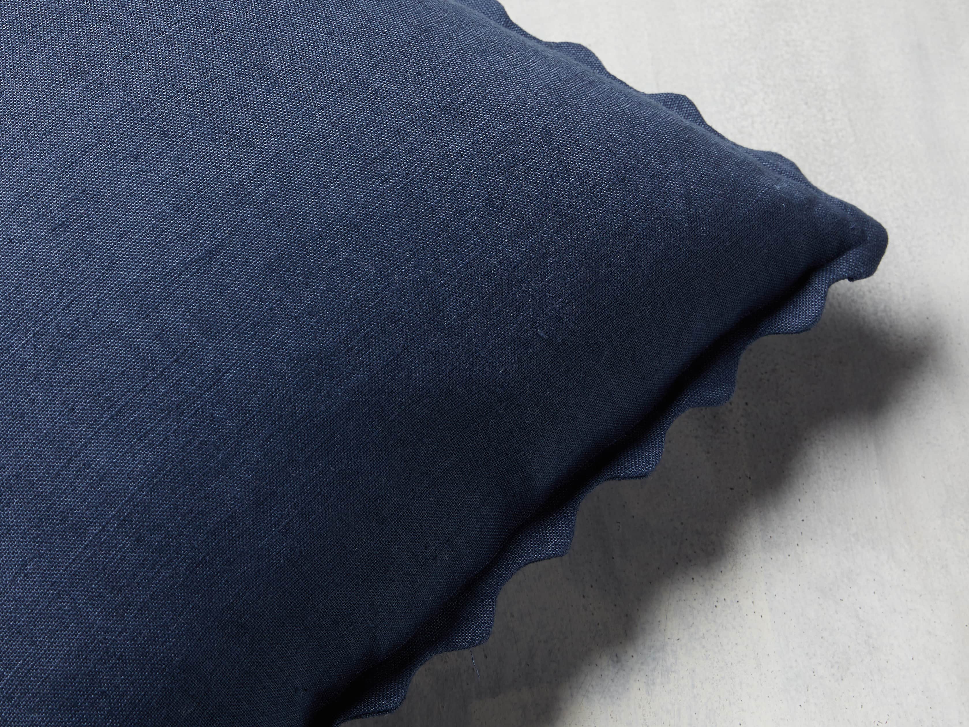 Elita Scallop Pillow in Blue, slide 2 of 4