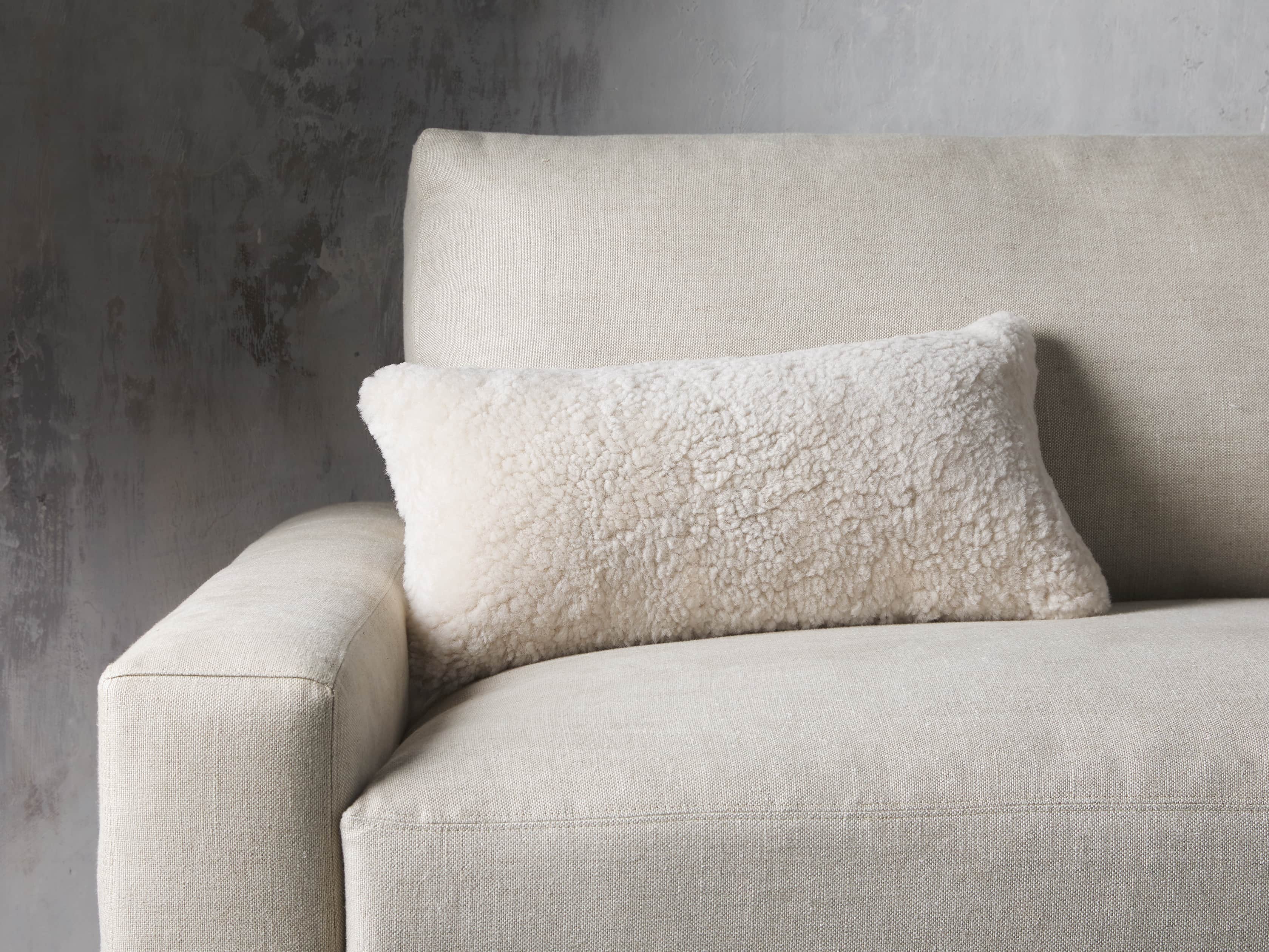 Shearling Pillow in Eggshell, slide 1 of 4