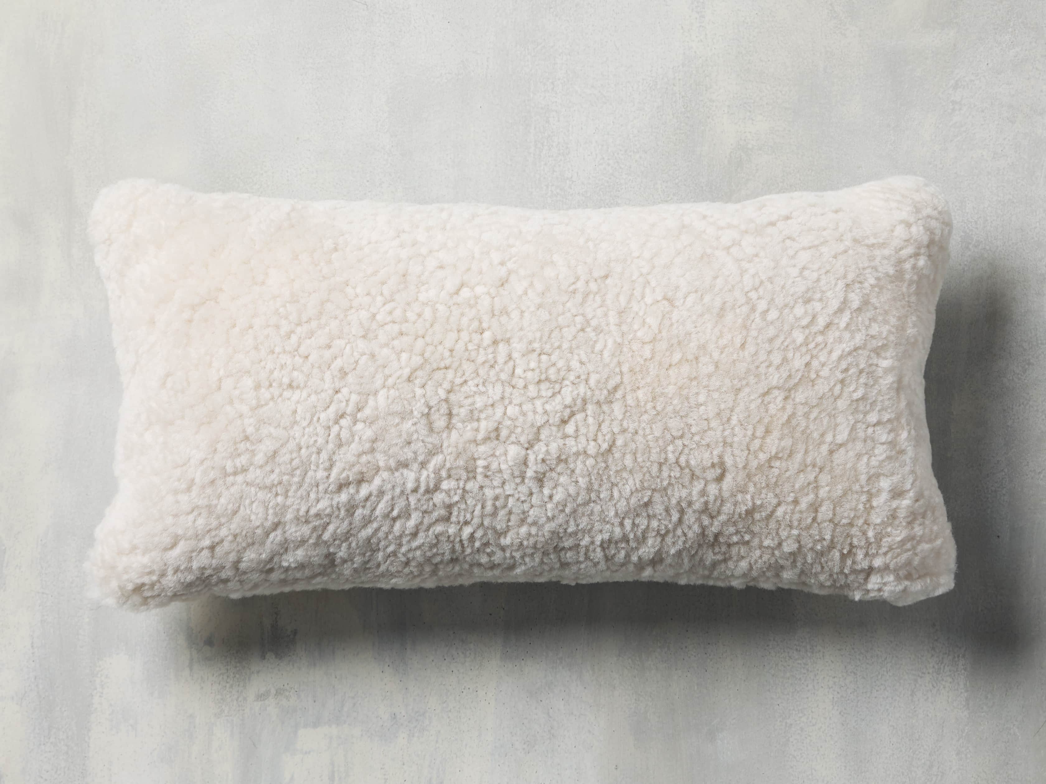 Shearling Pillow in Eggshell, slide 3 of 4