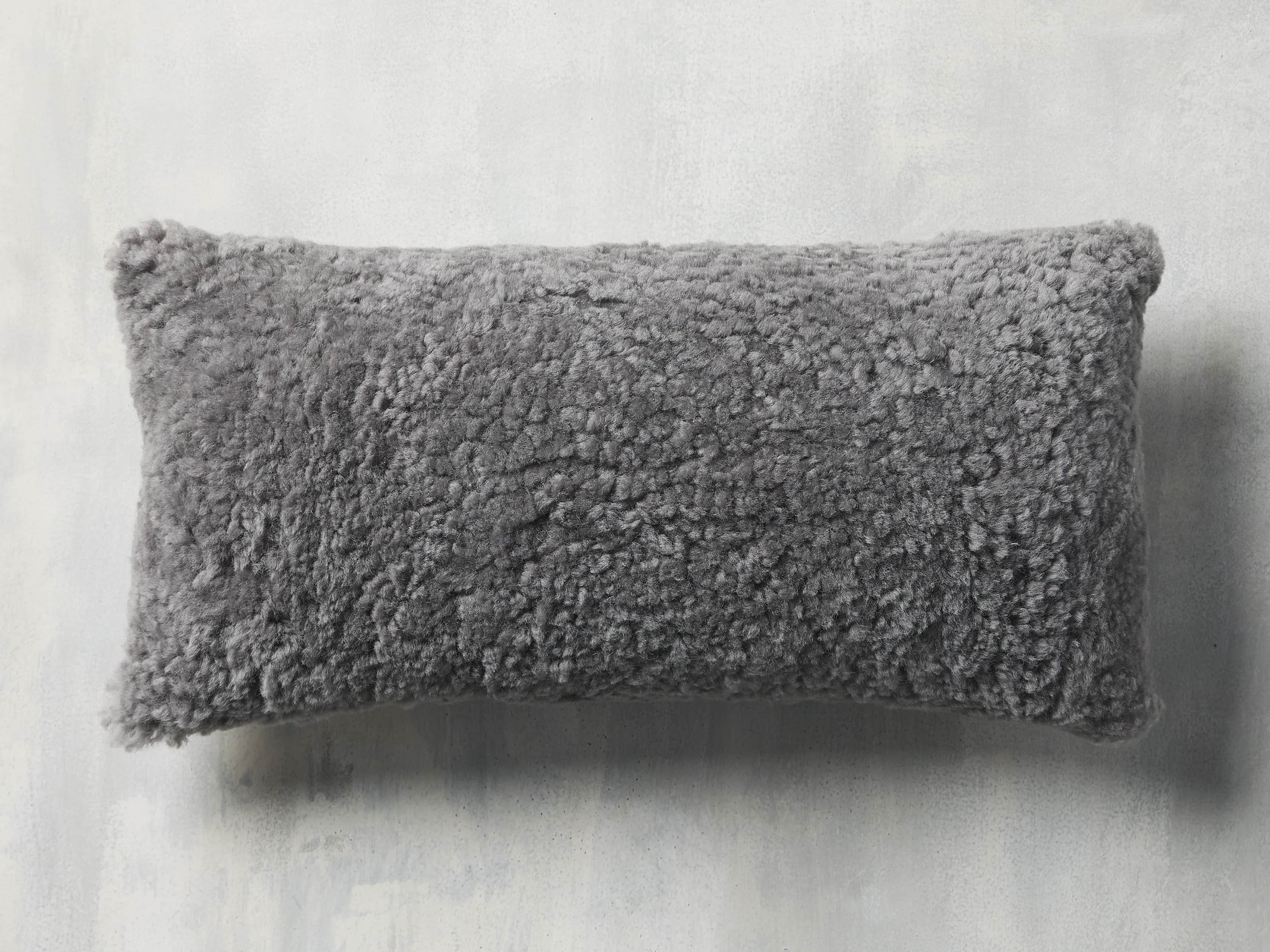 Shearling Pillow in Stone, slide 3 of 4