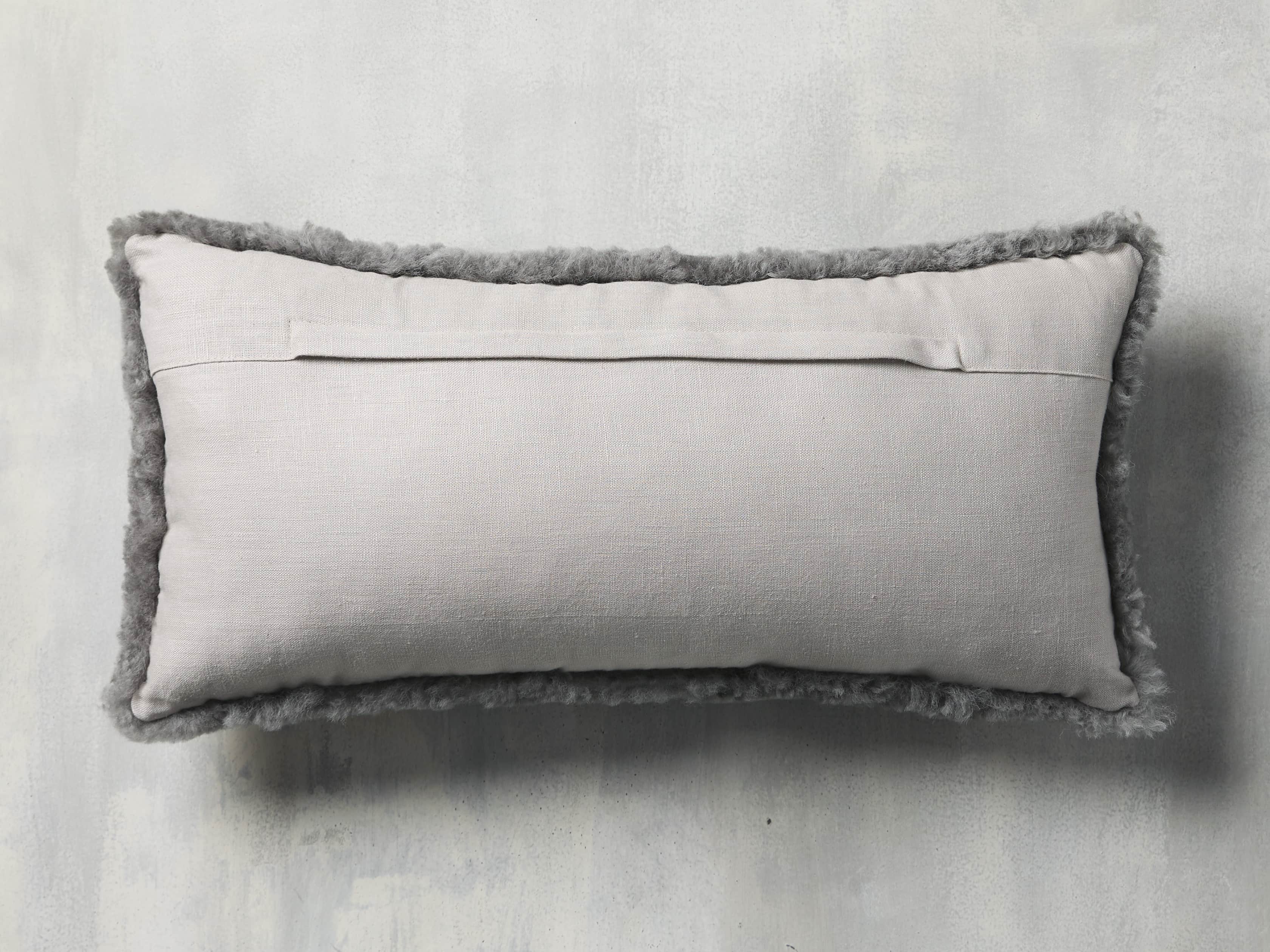 Shearling Pillow in Stone, slide 4 of 4
