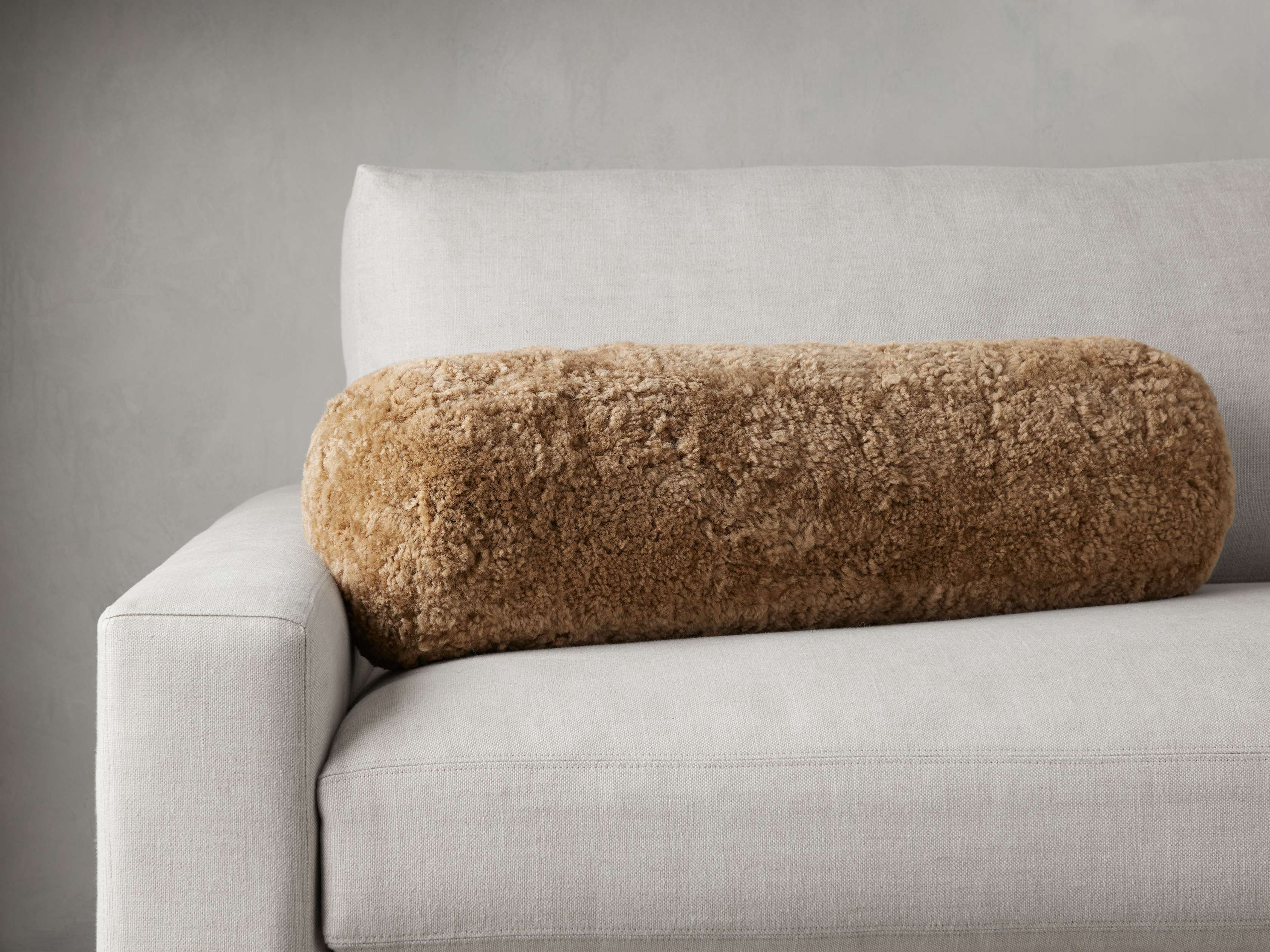 Faux fur oblong cheap pillow