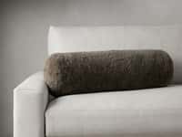 Sheepskin Bolster Pillow in Grey
