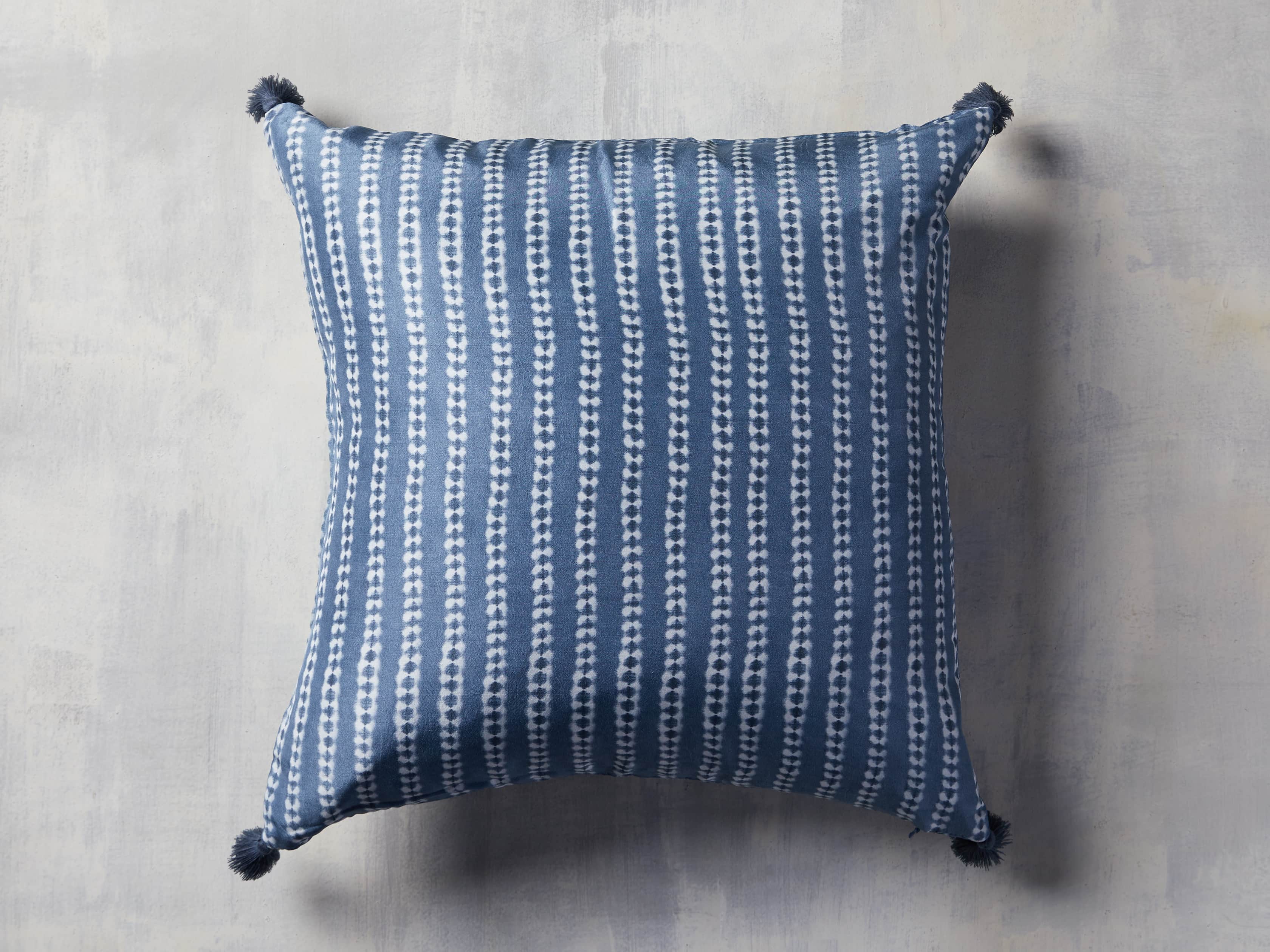 Striped Silk Shibori 20" Pillow, slide 3 of 6