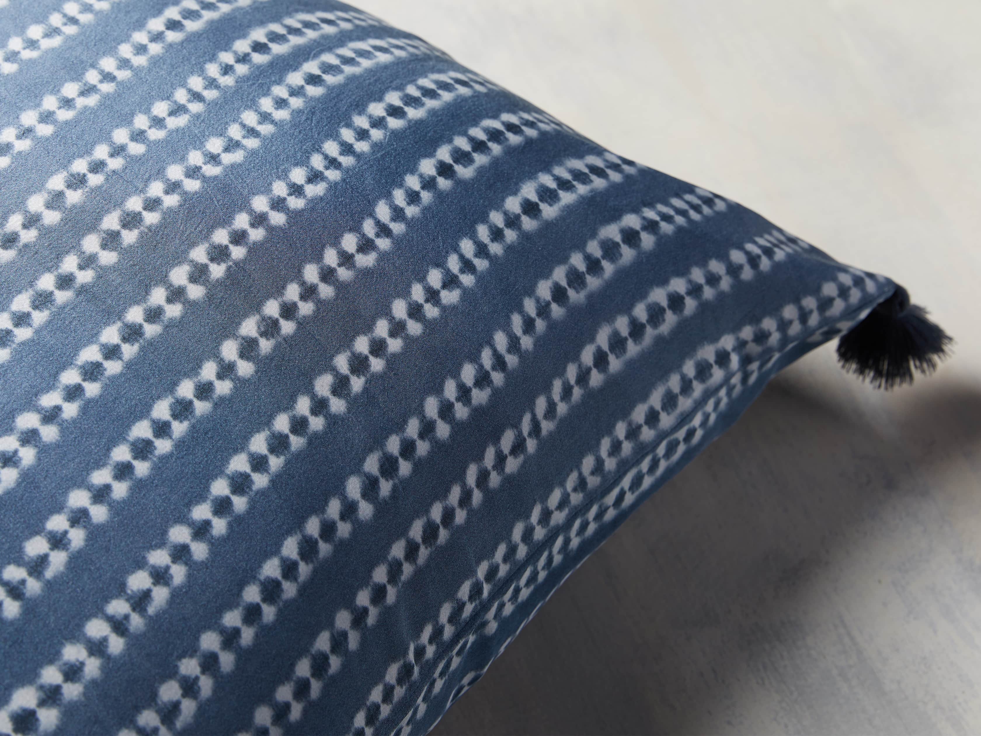 Striped Silk Shibori 20" Pillow, slide 2 of 6