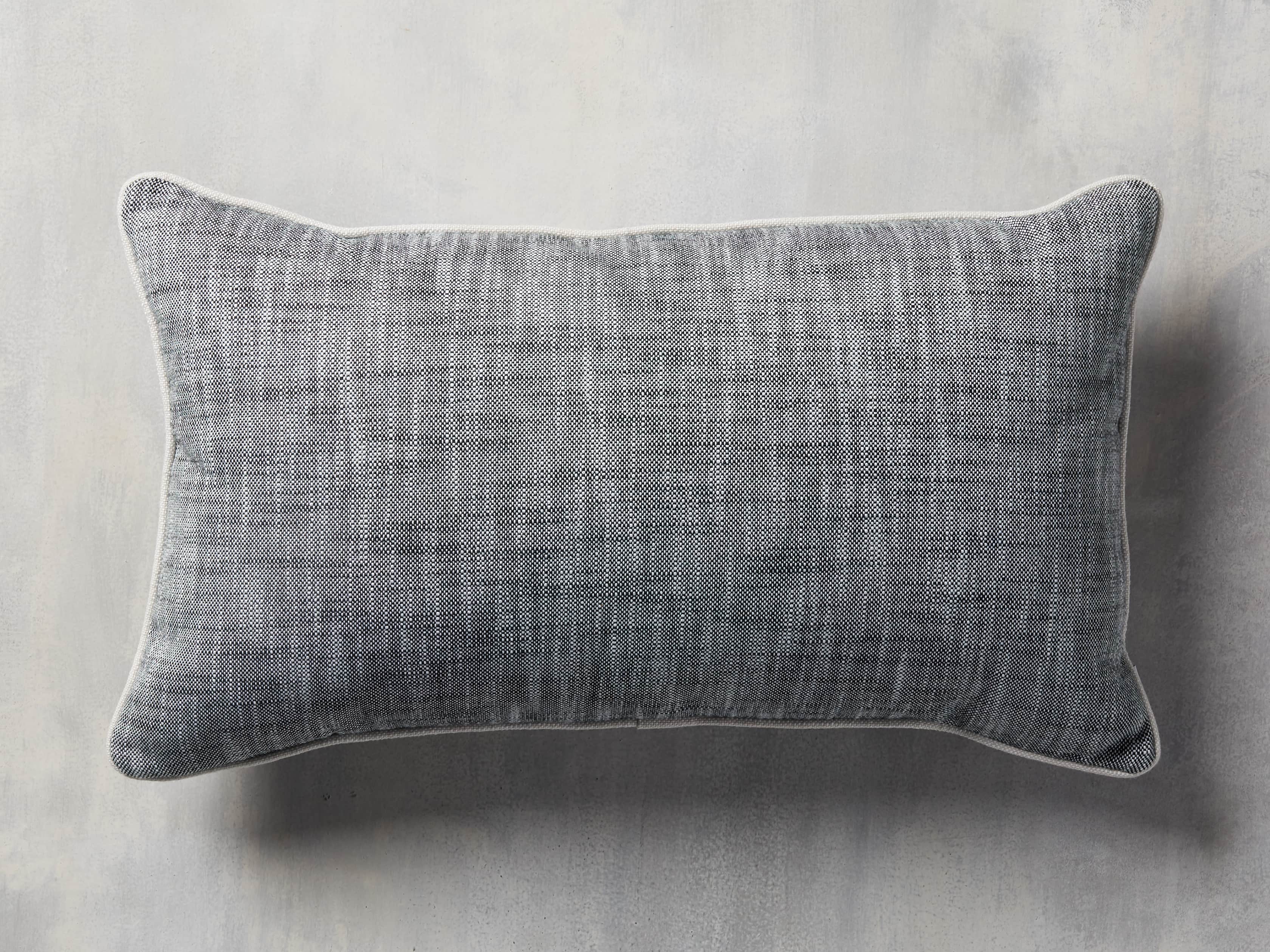 Solid Piped Outdoor Pillow in Oxide
